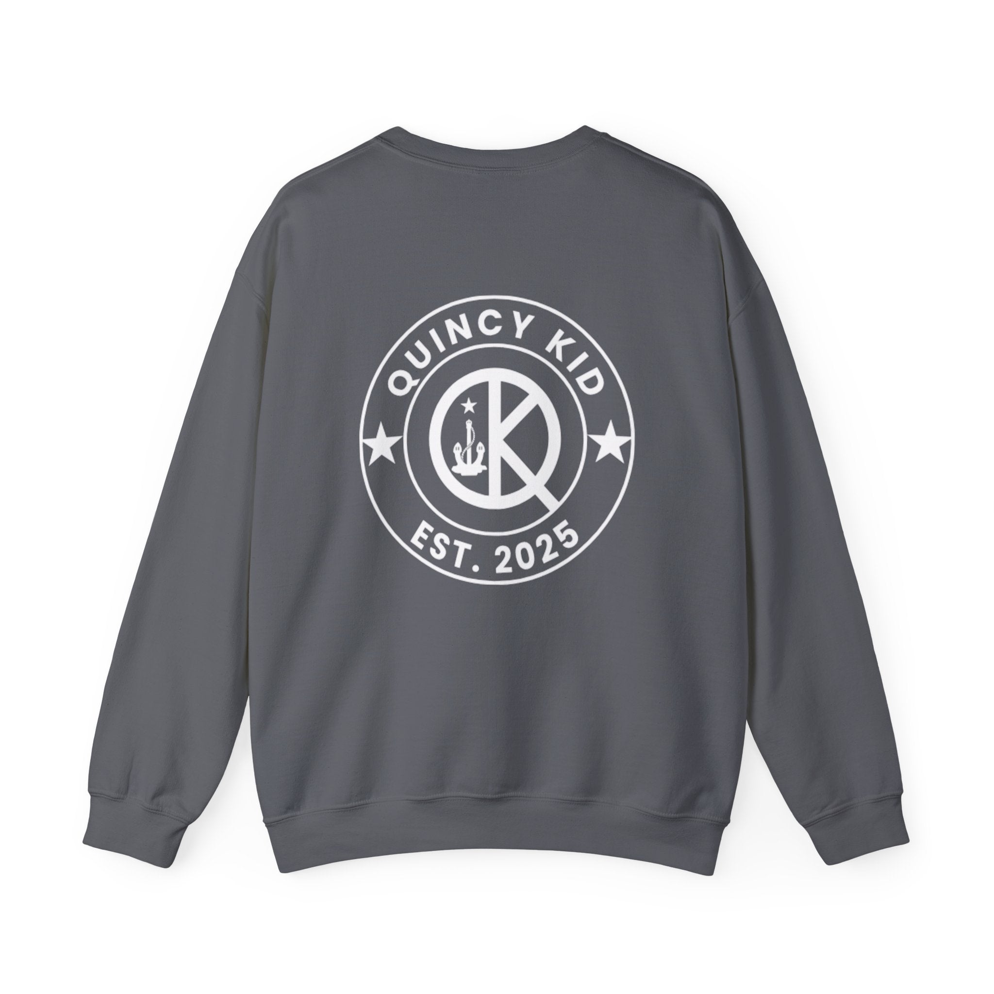 Quincy Kid Crewneck Sweatshirt With White Emblem