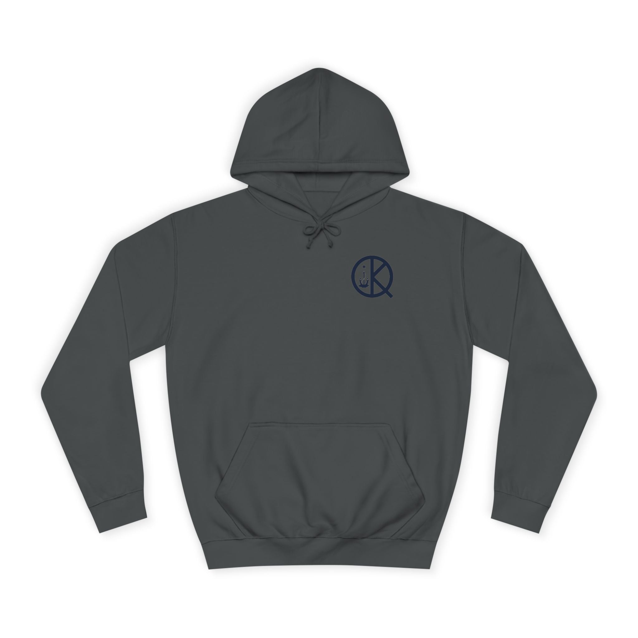 Quincy Kid Hoodie with Emblem- Navy
