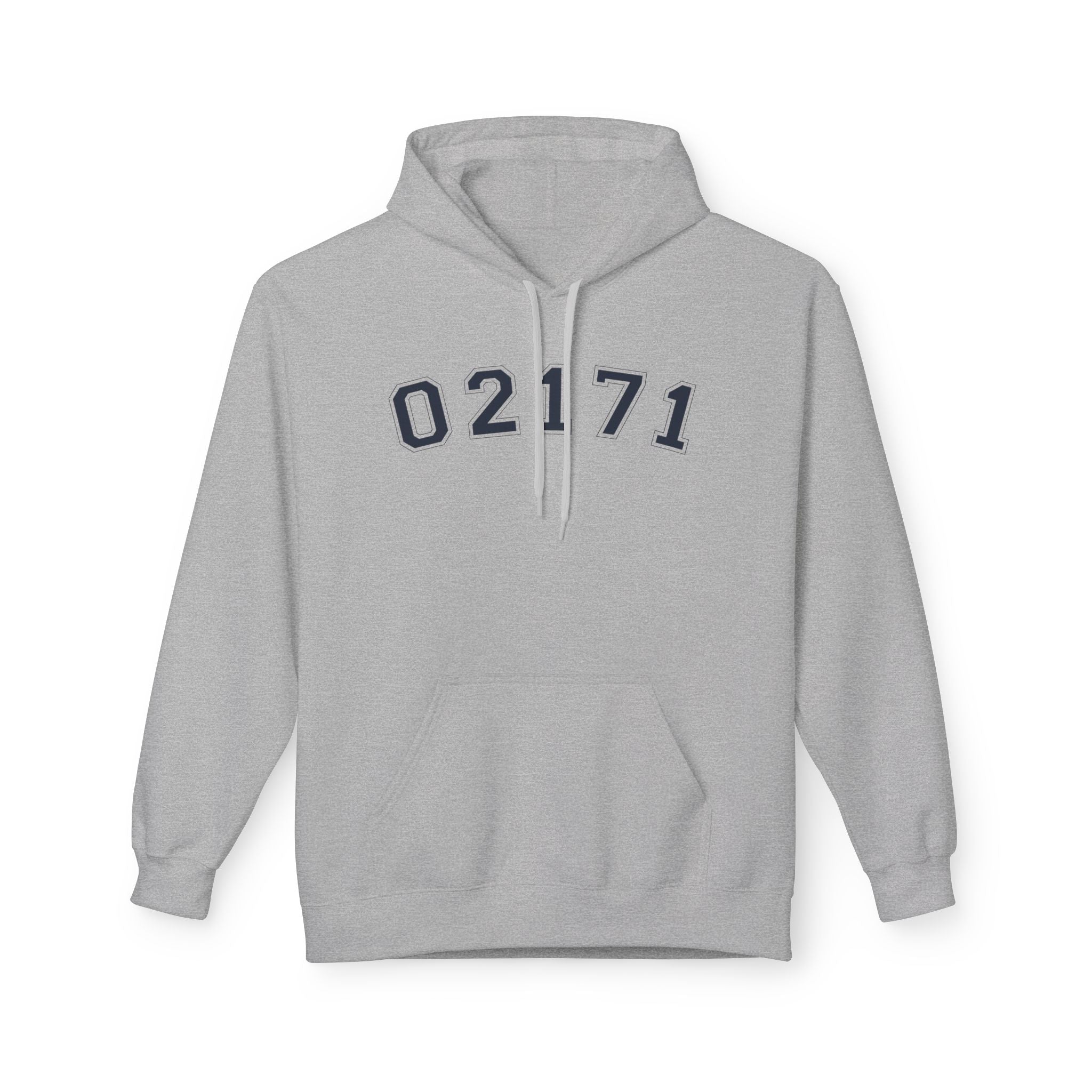 02171- Quincy Zip Code Sweatshirt Navy Text