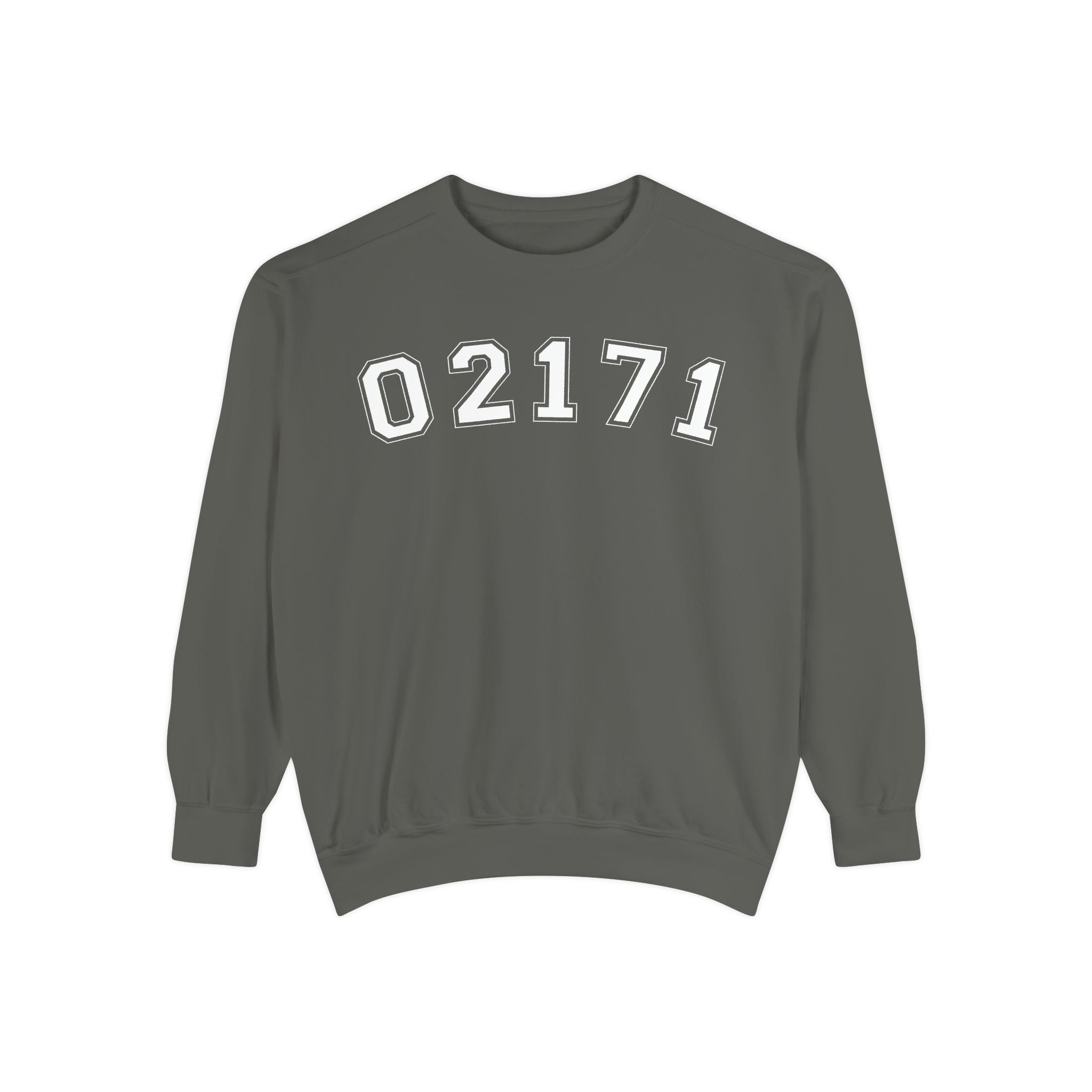 02171- Quincy Zip Code Sweatshirt White Text