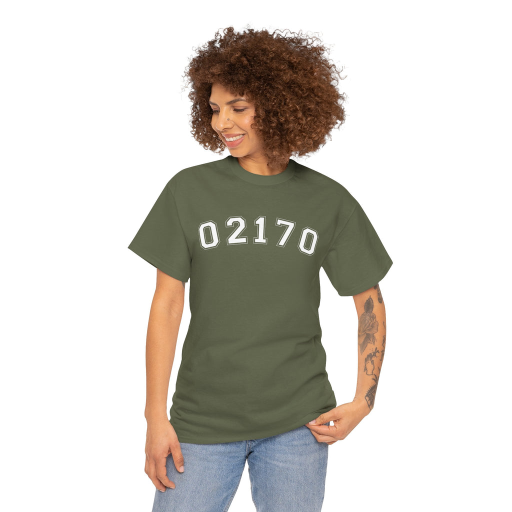 02170- Quincy Zip Code T-shirt White Text