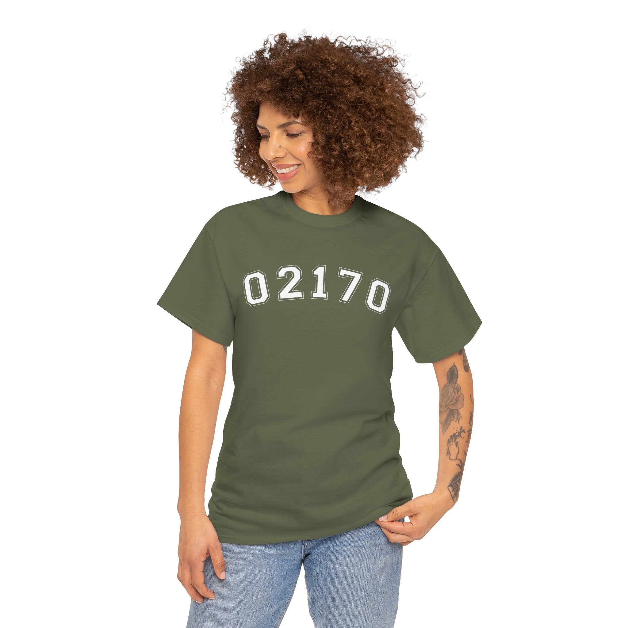 02170- Quincy Zip Code T-shirt White Text