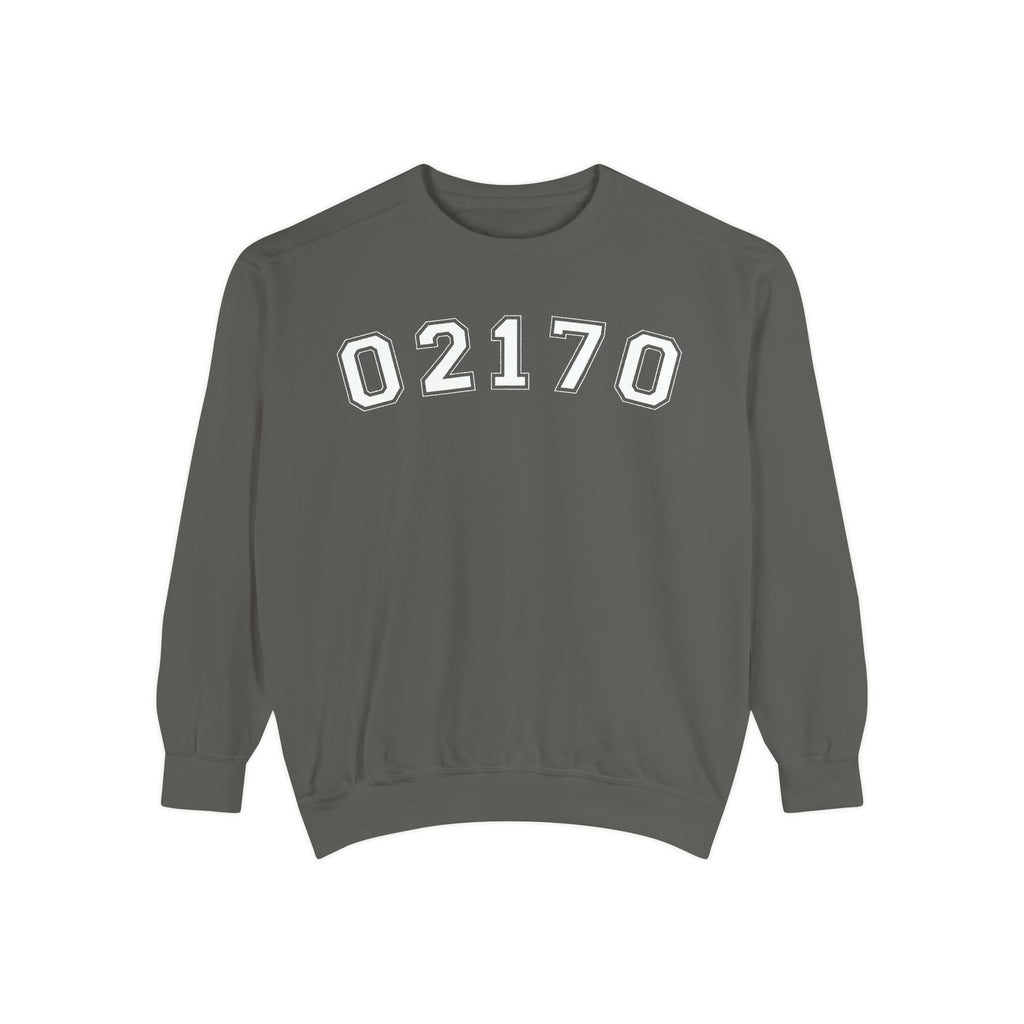 02170- Quincy Zip Code Sweatshirt White Text