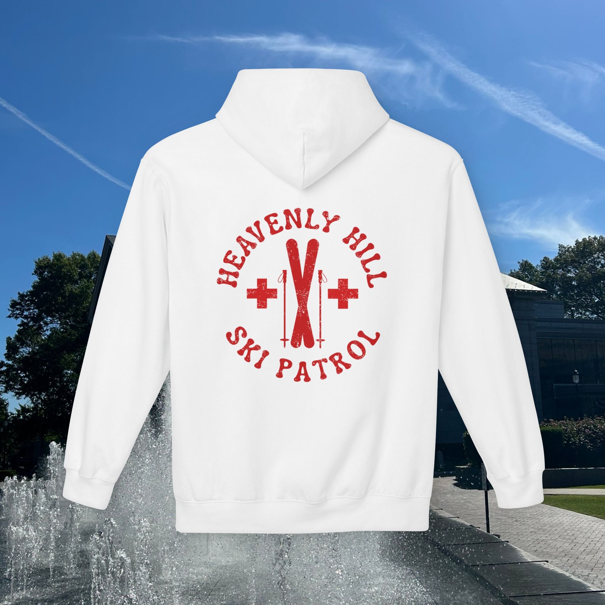 Distressed Heavenly Hill Ski Patrol Softstyle Hoodie