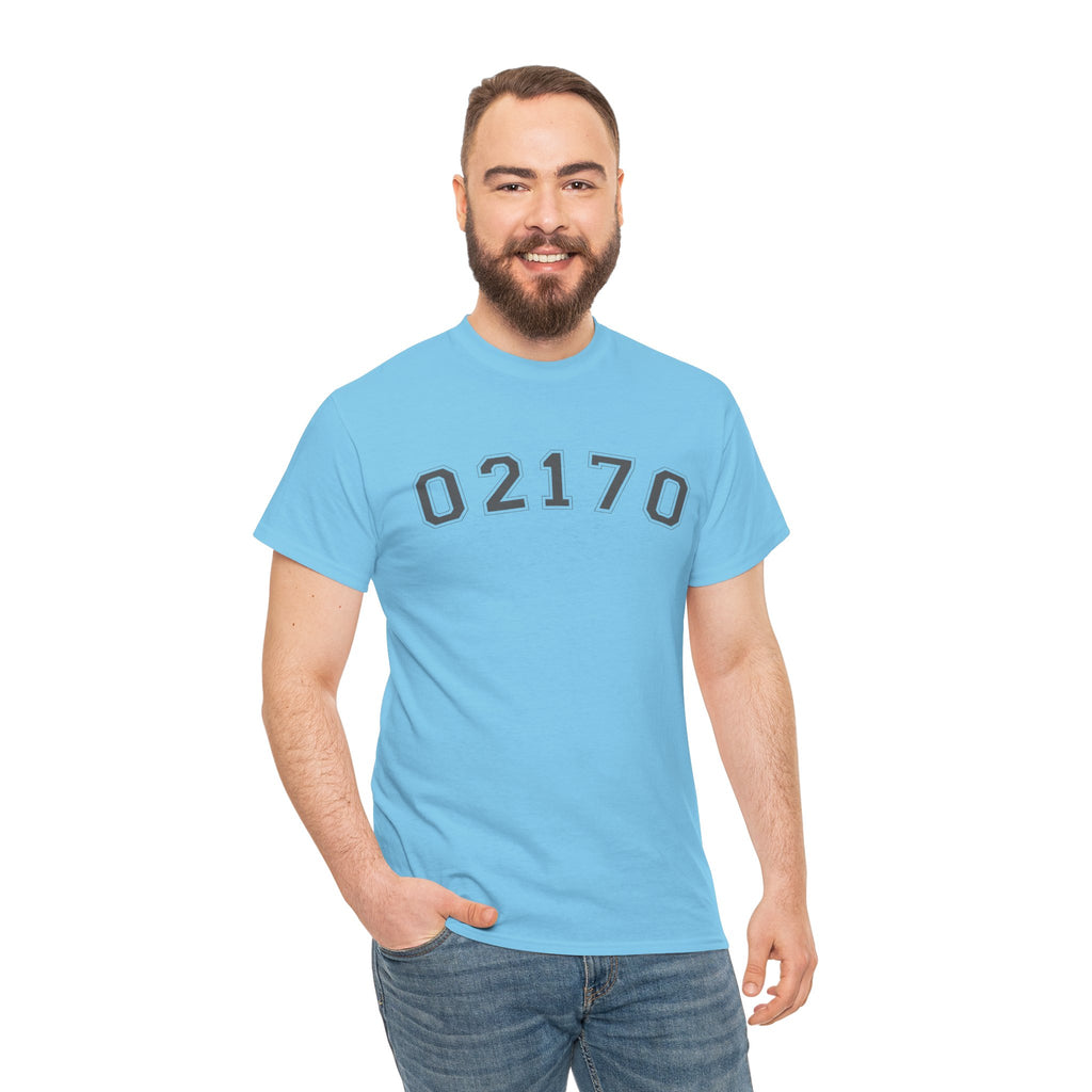 02170- Quincy Zip Code T-shirt Grey Text