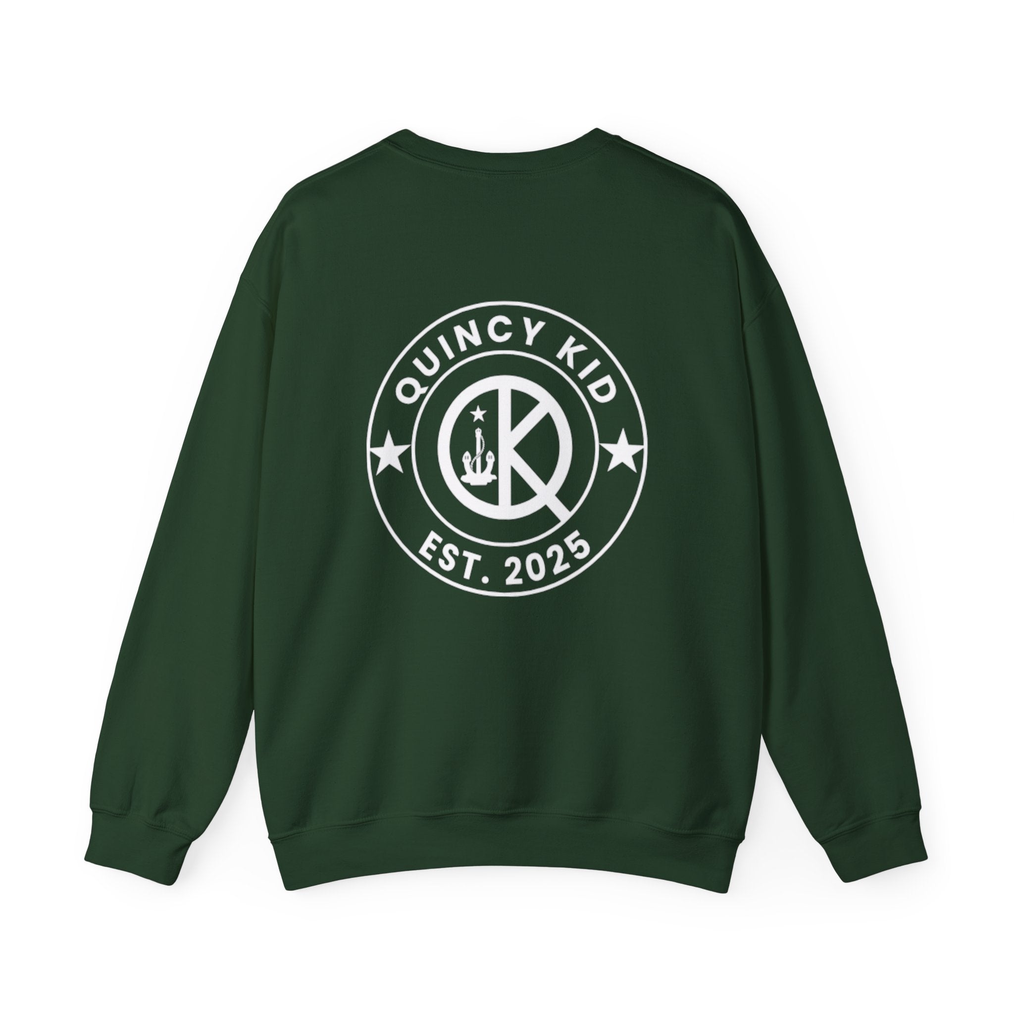 Quincy Kid Crewneck Sweatshirt With White Emblem