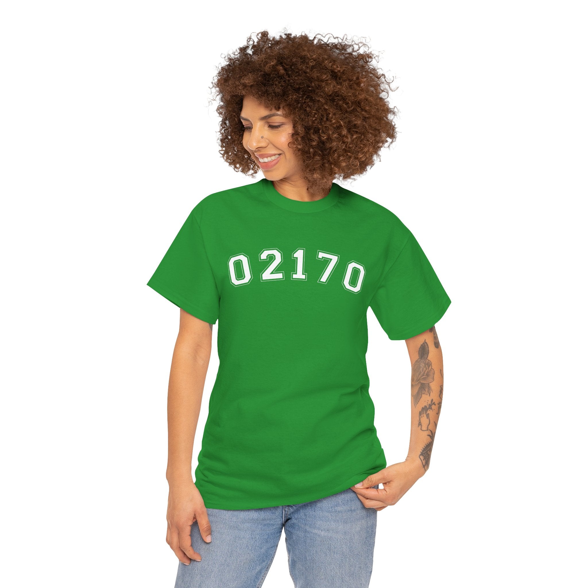 02170- Quincy Zip Code T-shirt White Text