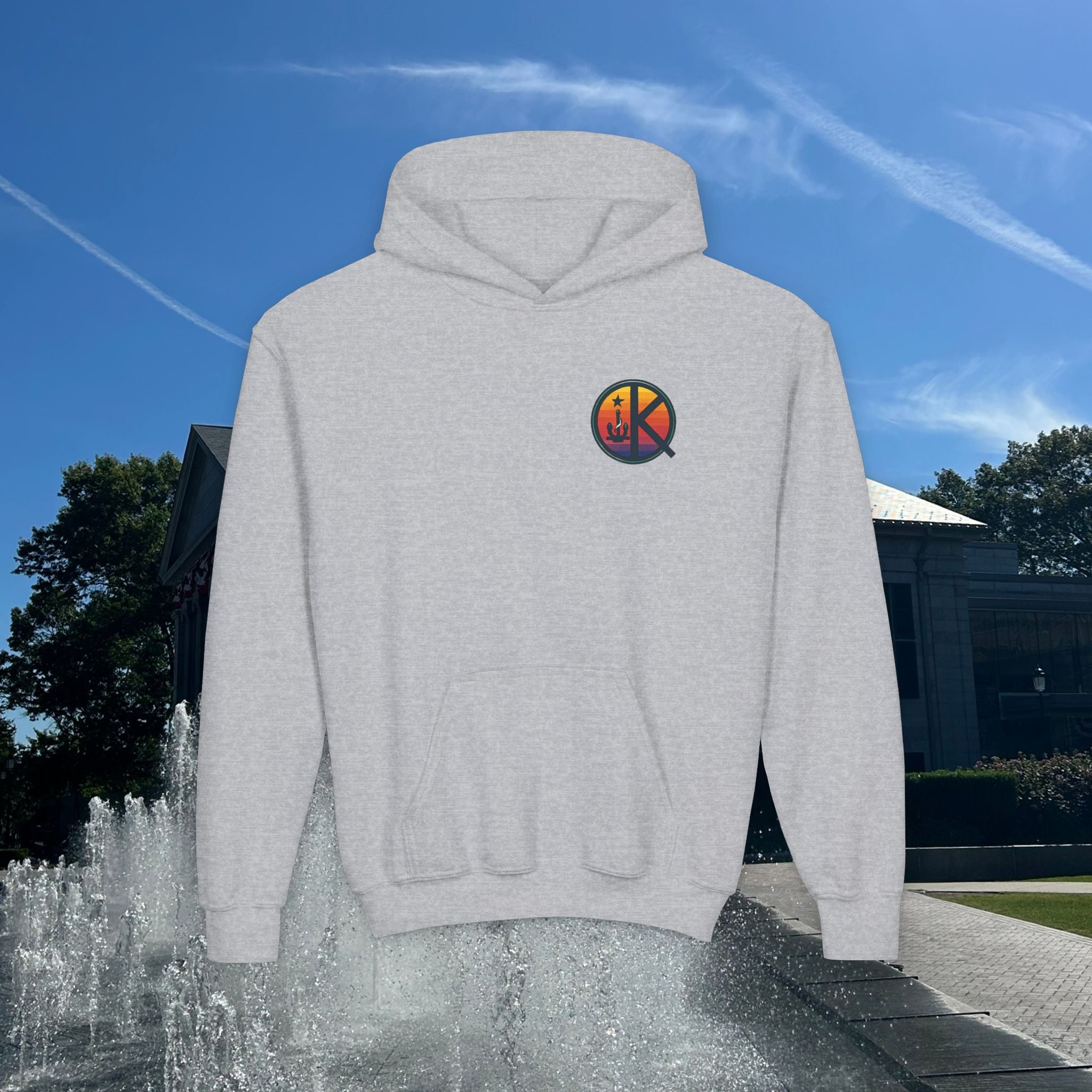 Ski Heavenly Hill Youth Softstyle Hoodie- QK Logo