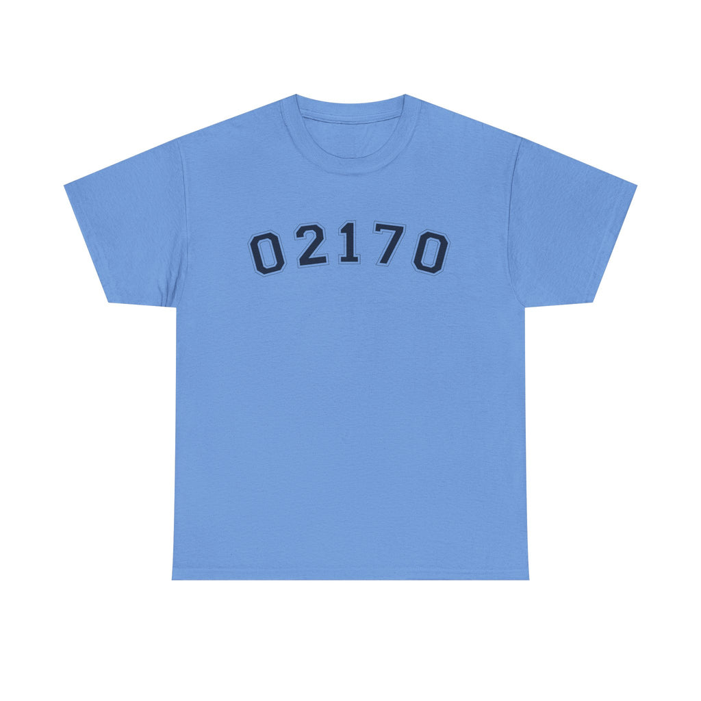 02170- Quincy Zip Code T-shirt Navy Text