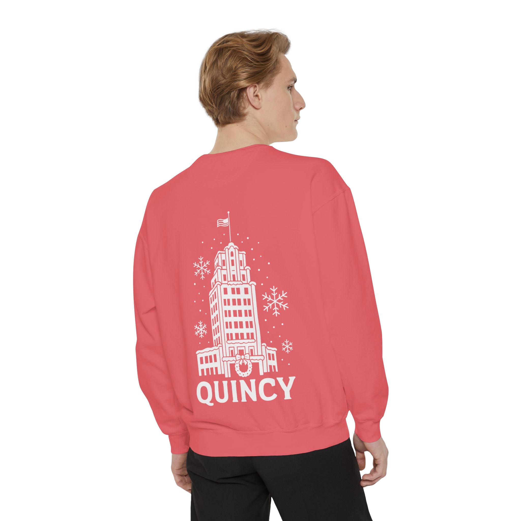 Quincy Center Holiday Sweatshirt- Back