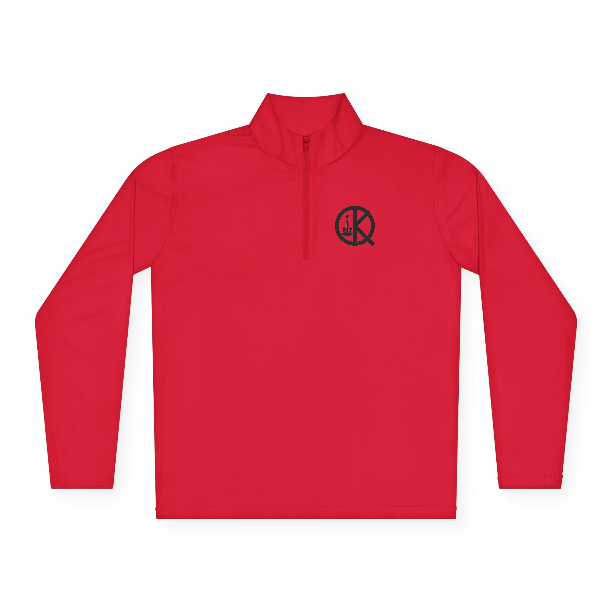 Quincy Kid- Quarter Zip Black Logo