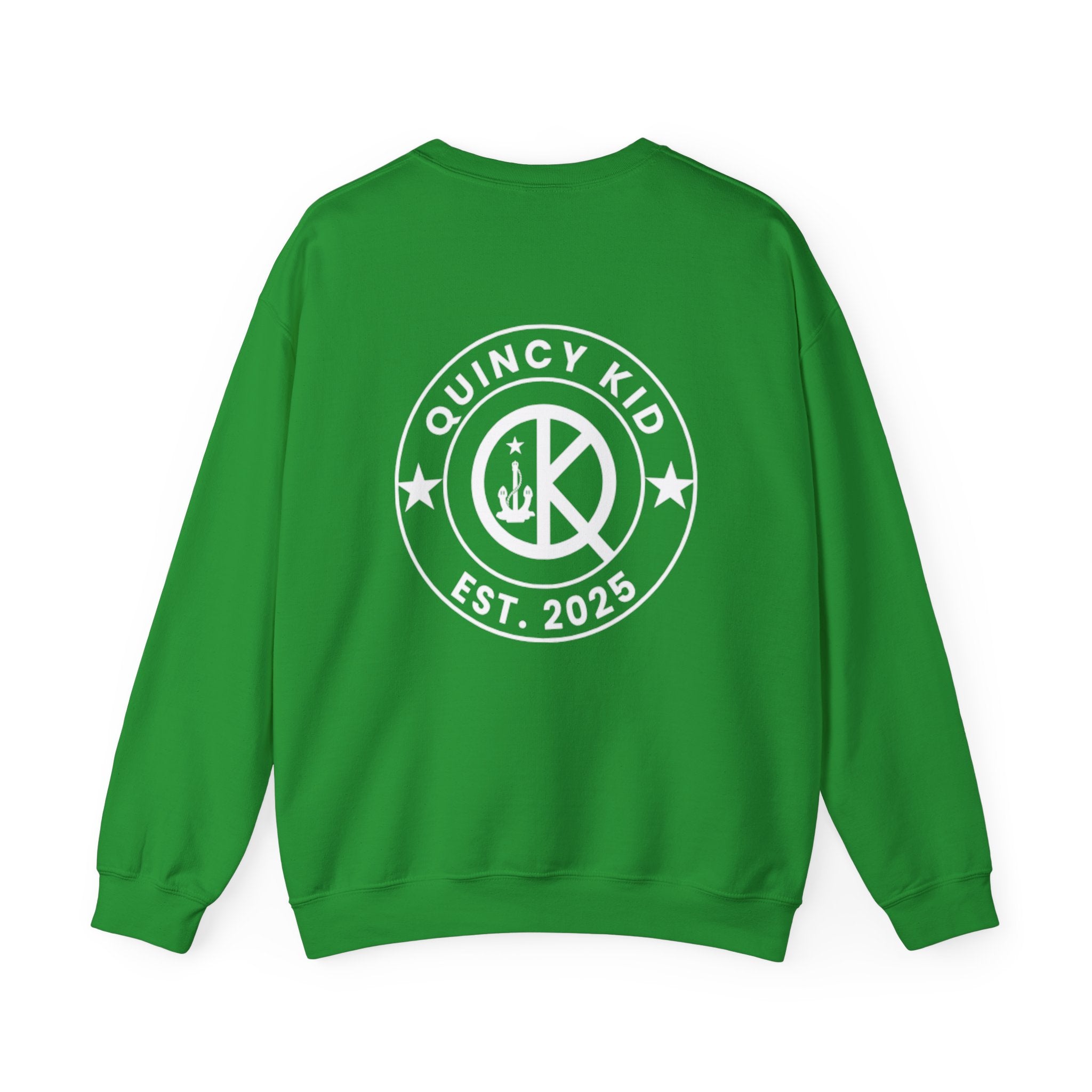 Quincy Kid Crewneck Sweatshirt With White Emblem