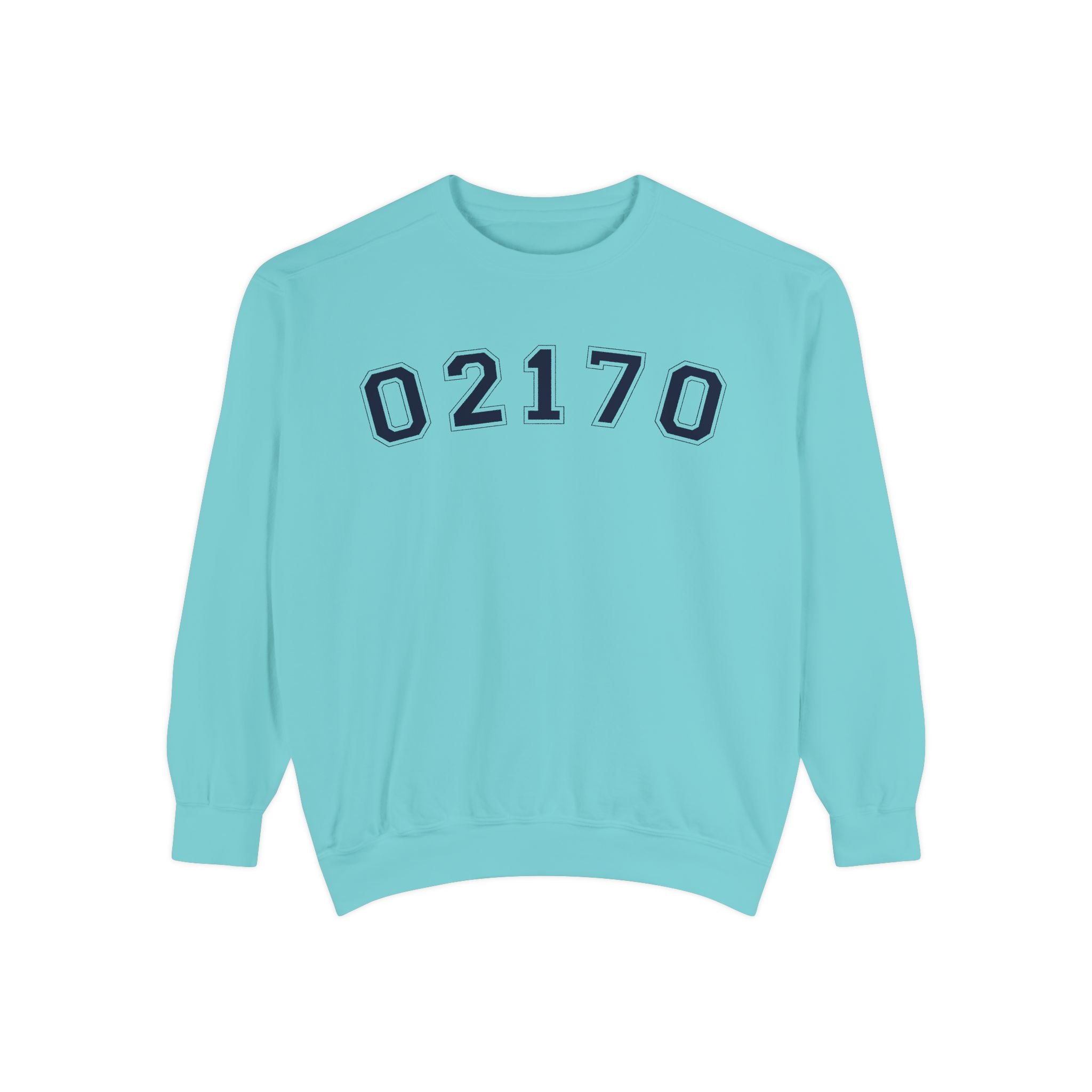 02170- Quincy Zip Code Sweatshirt Navy Text