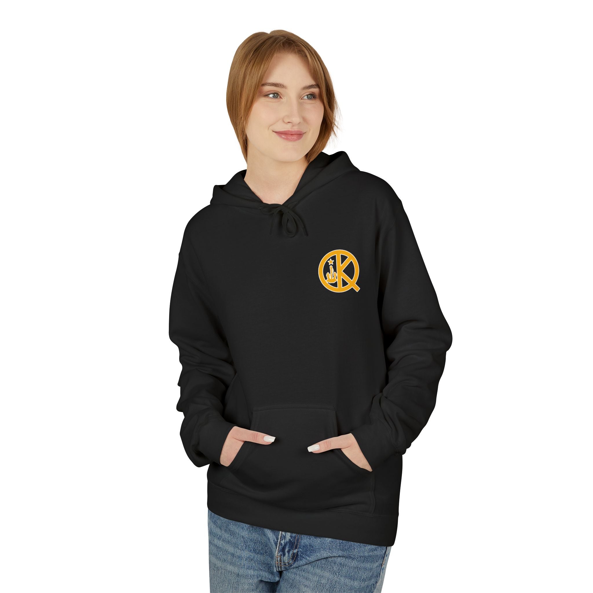 Quincy Kid- Black and Gold Softstyle Hoodie