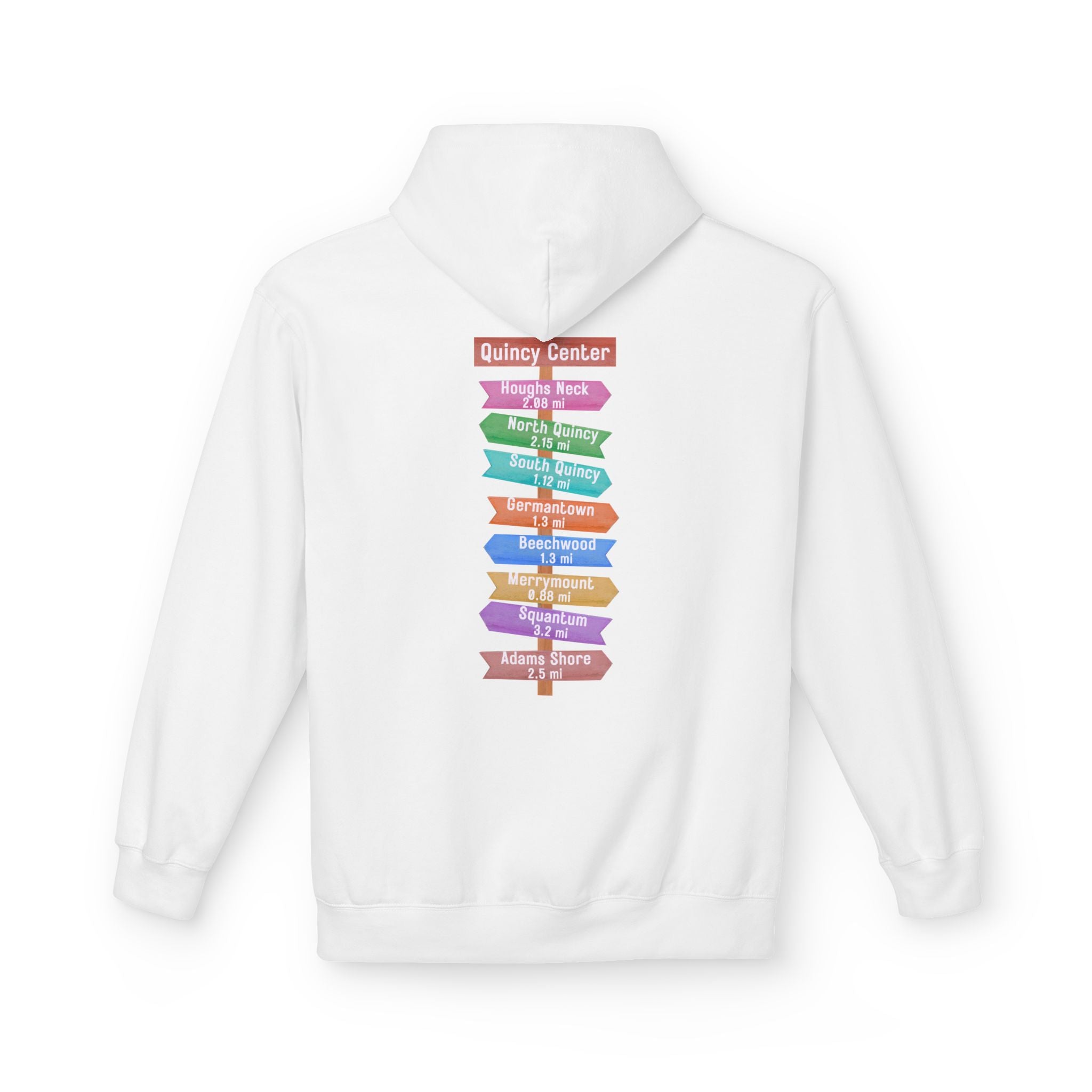 Quincy Neighborhoods Distance Sign 2