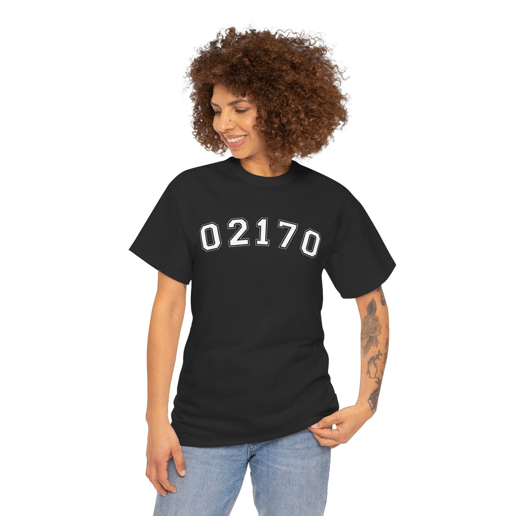 02170- Quincy Zip Code T-shirt White Text