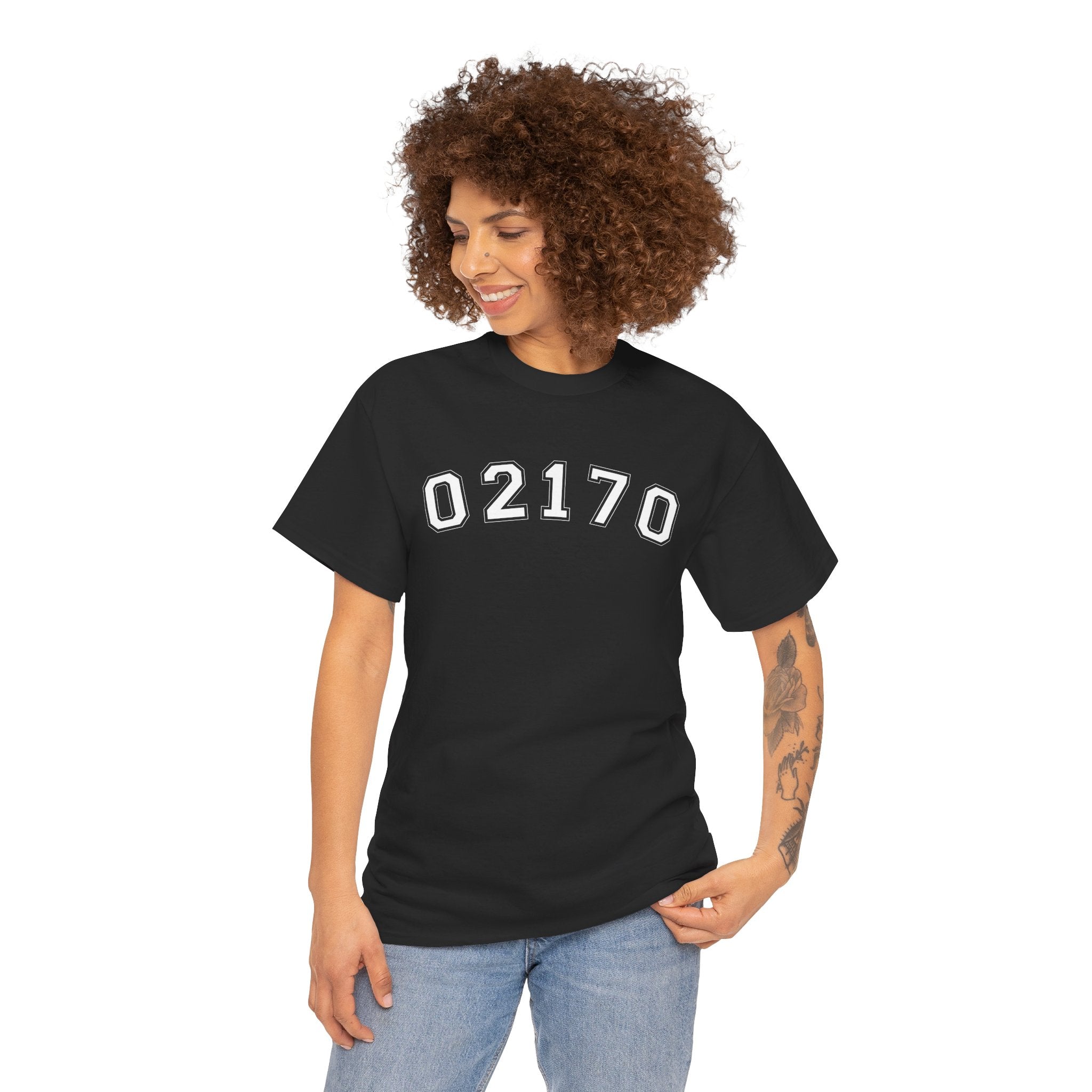 02170- Quincy Zip Code T-shirt White Text