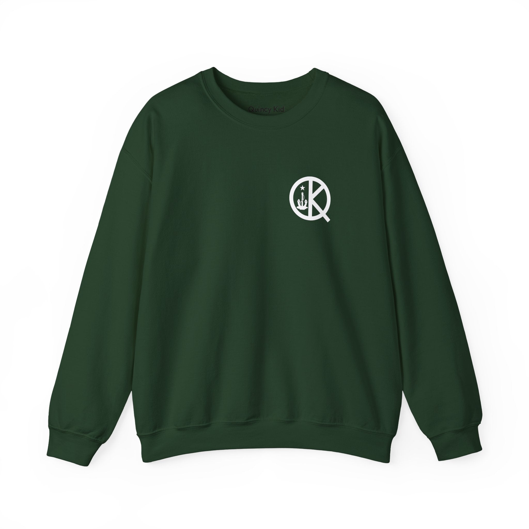 Quincy Kid Crewneck Sweatshirt With White Emblem