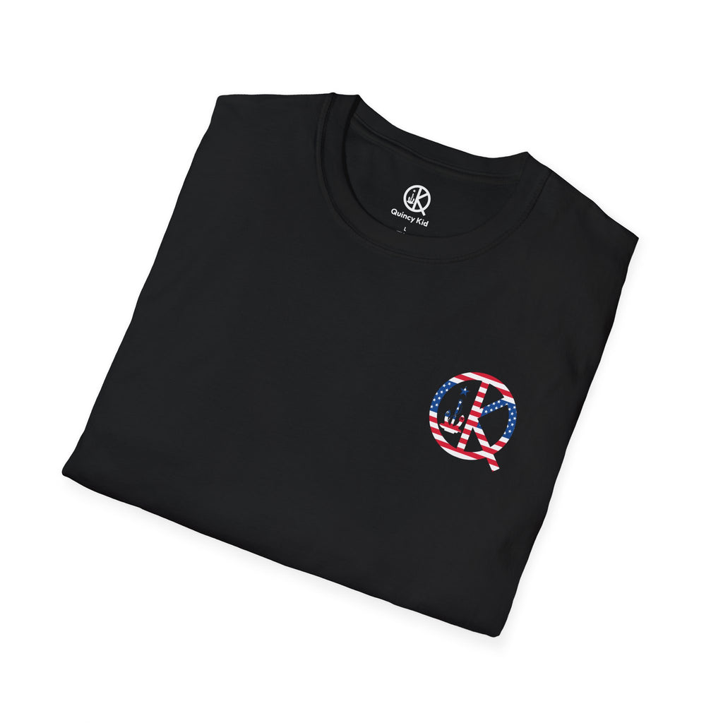Quincy Kid Flag Logo- Flag Day T-Shirt