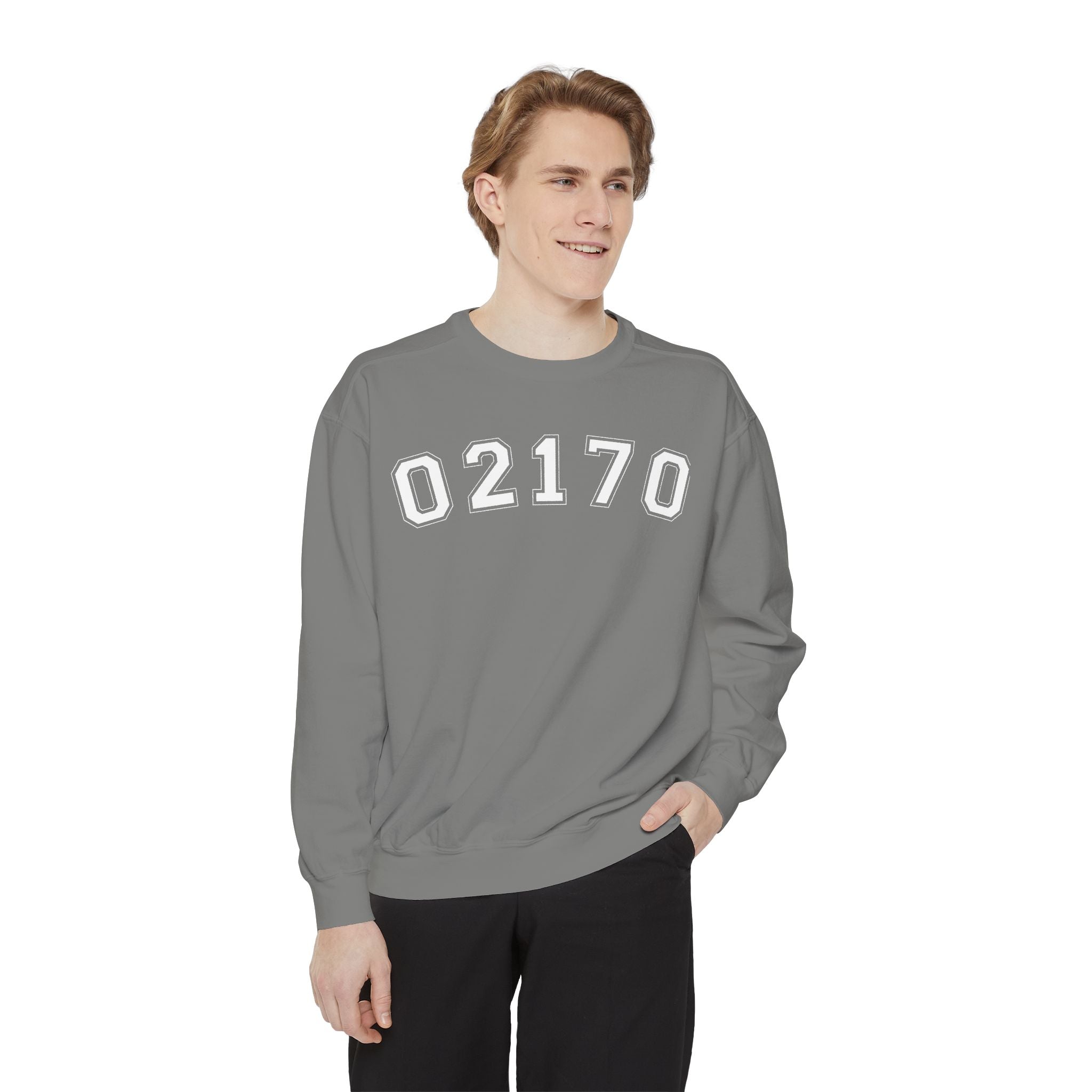02170- Quincy Zip Code Sweatshirt White Text