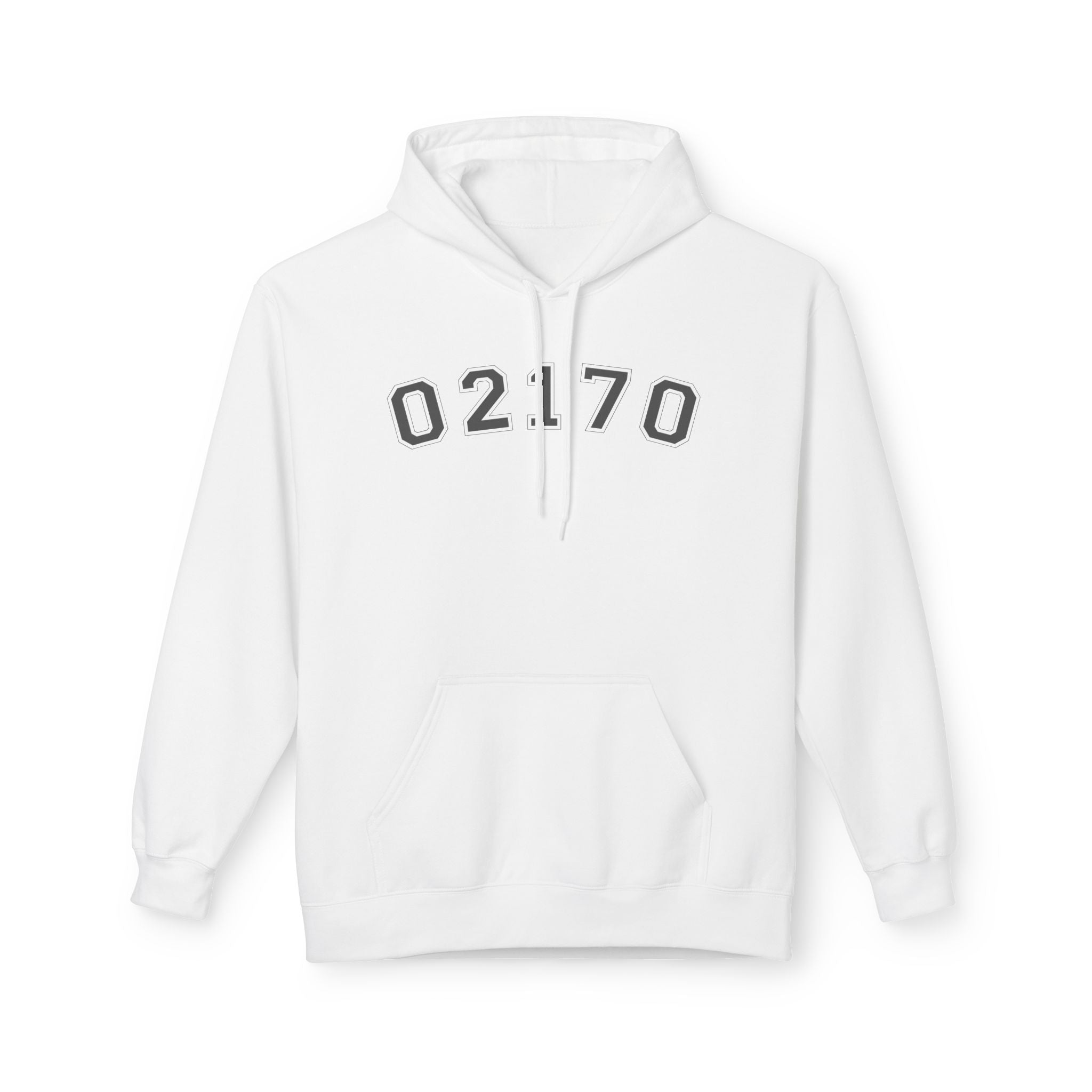 02170- Quincy Zip Code Softstyle Hoodie Grey Text