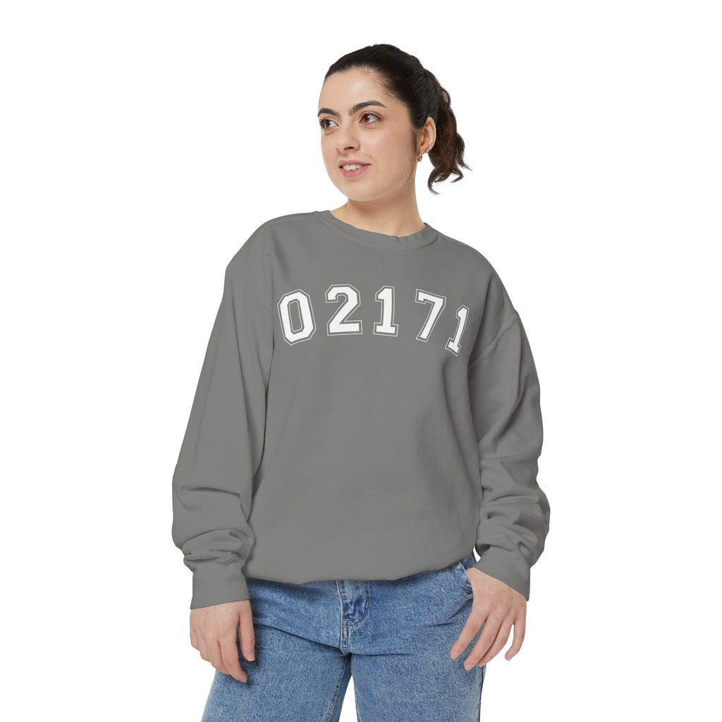 02171- Quincy Zip Code Sweatshirt White Text
