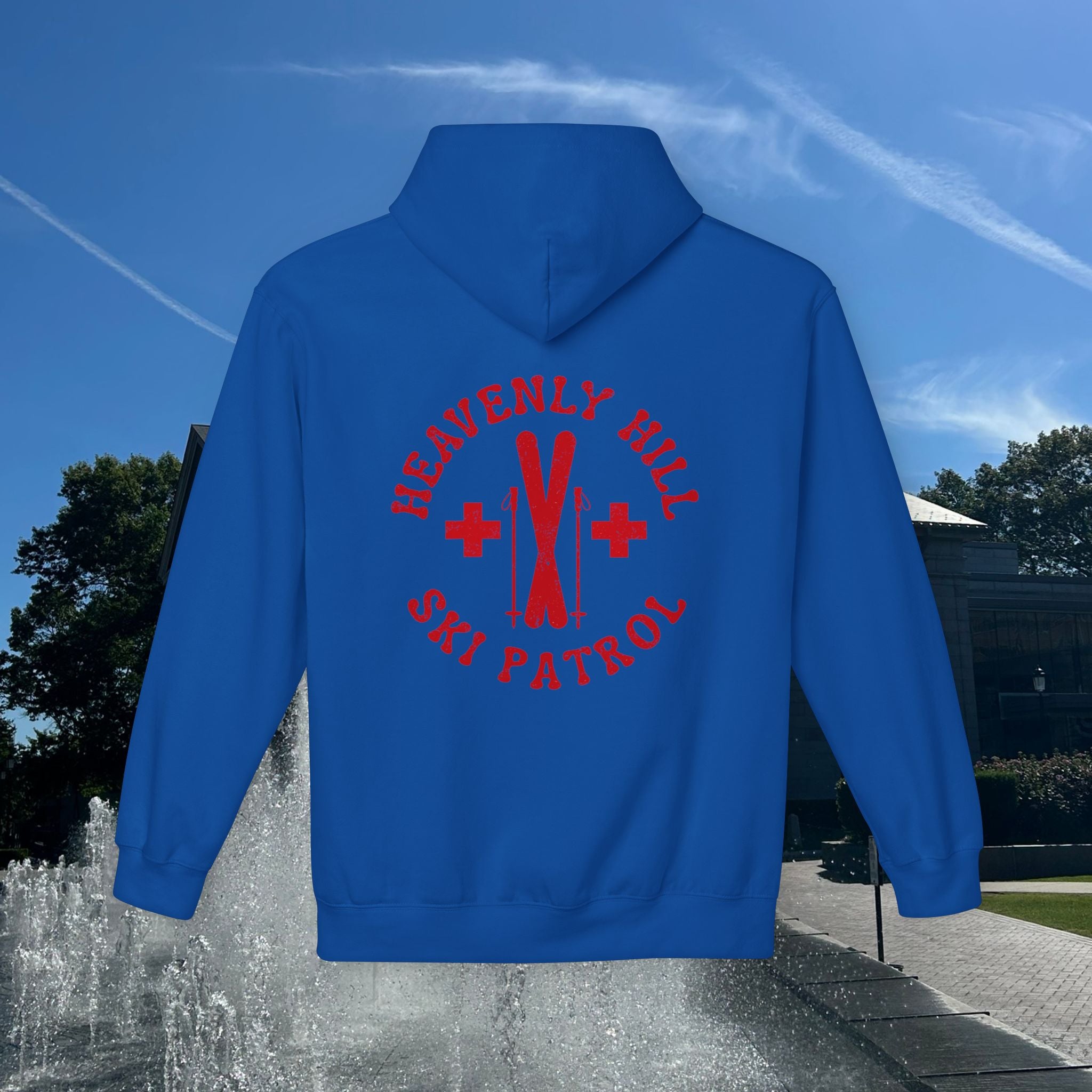 Distressed Heavenly Hill Ski Patrol Softstyle Hoodie