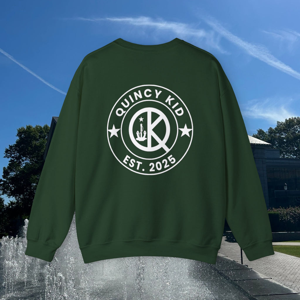 Quincy Kid Crewneck Sweatshirt With White Emblem