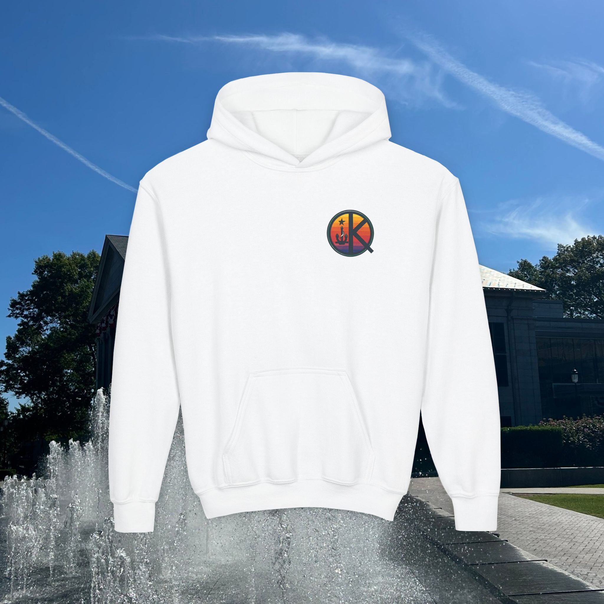 Ski Heavenly Hill Youth Softstyle Hoodie- QK Logo
