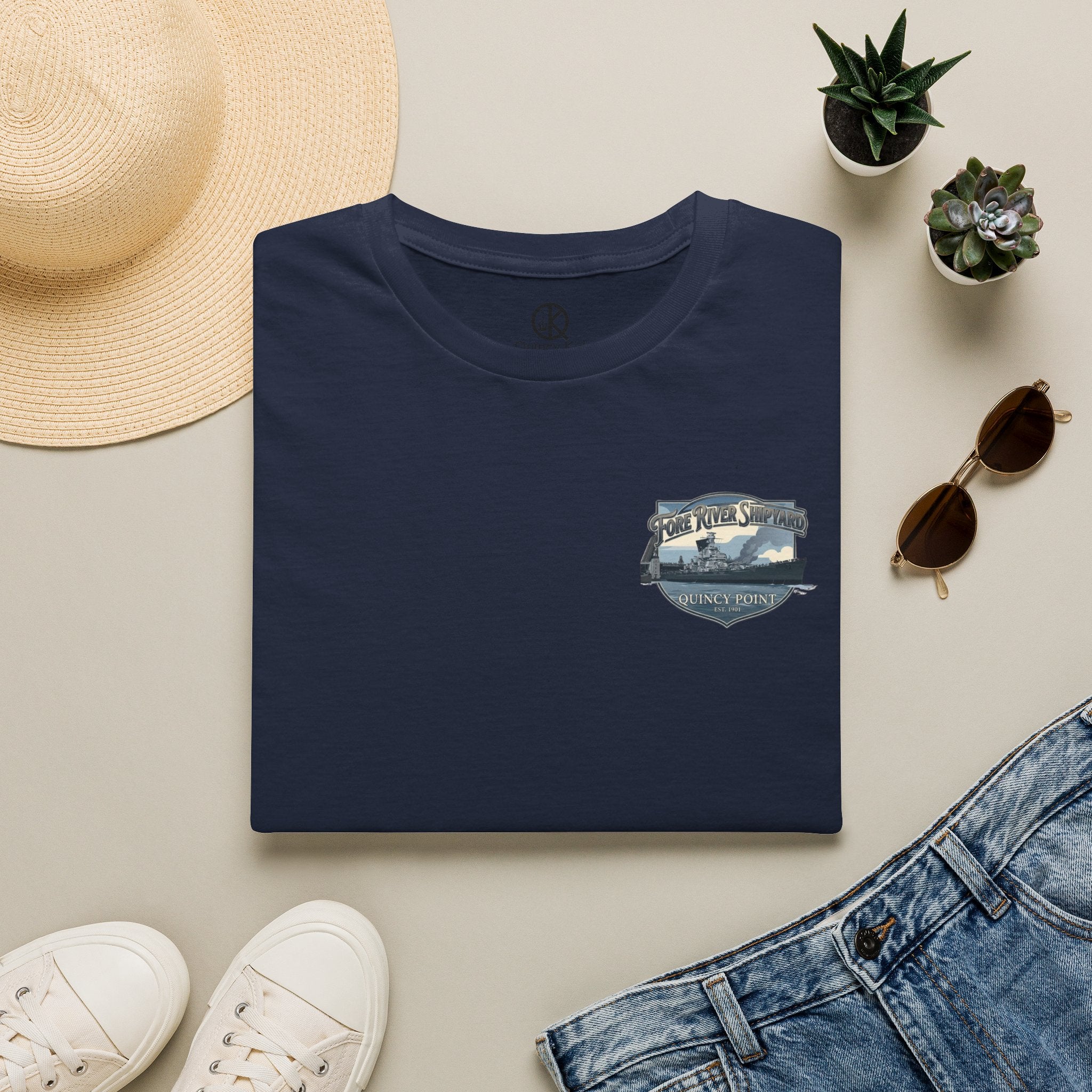 USS Massachusetts Fore River Shipyard T-Shirt