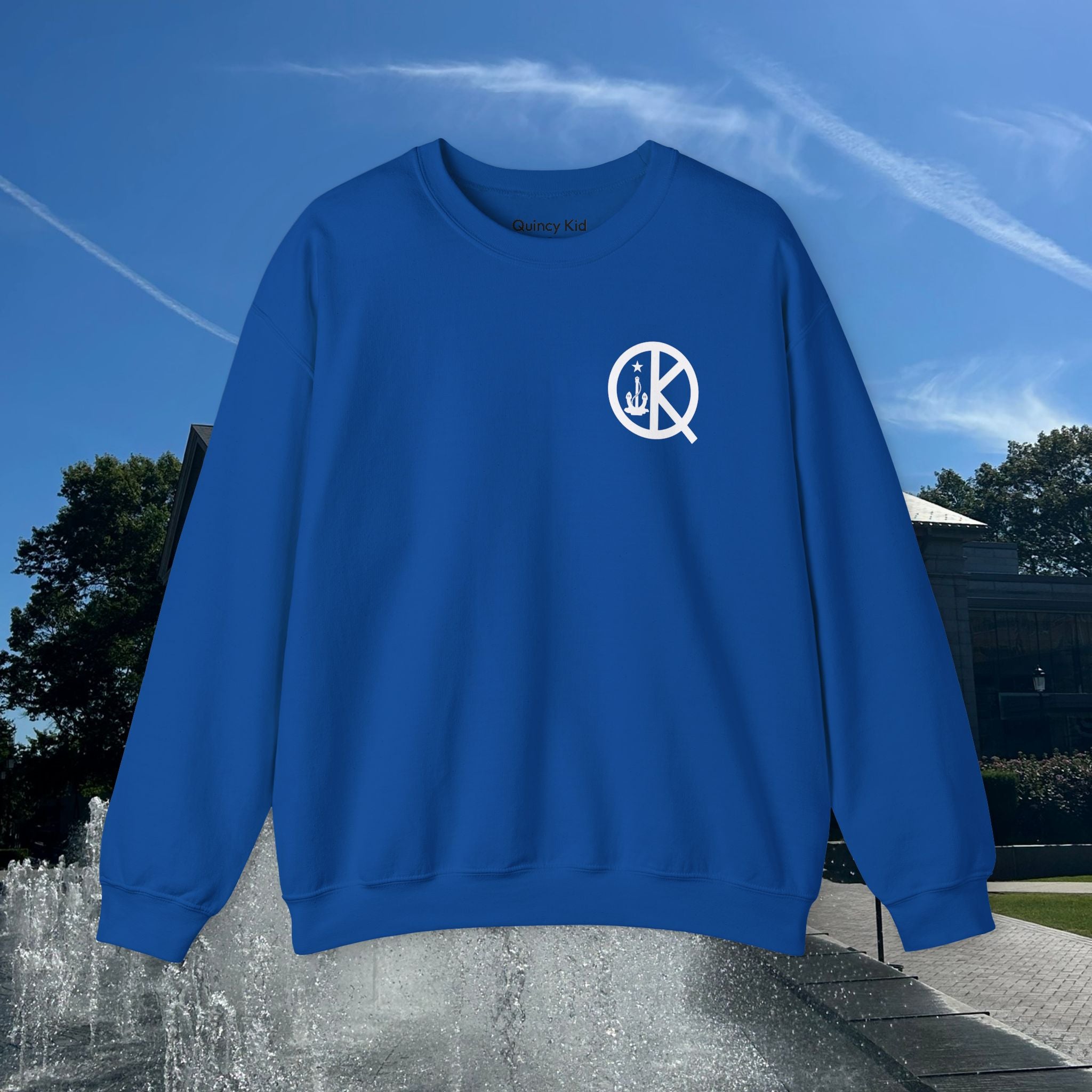 Quincy Kid Crewneck Sweatshirt With White Emblem