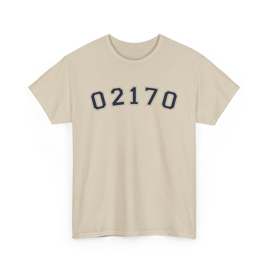 02170- Quincy Zip Code T-shirt Navy Text