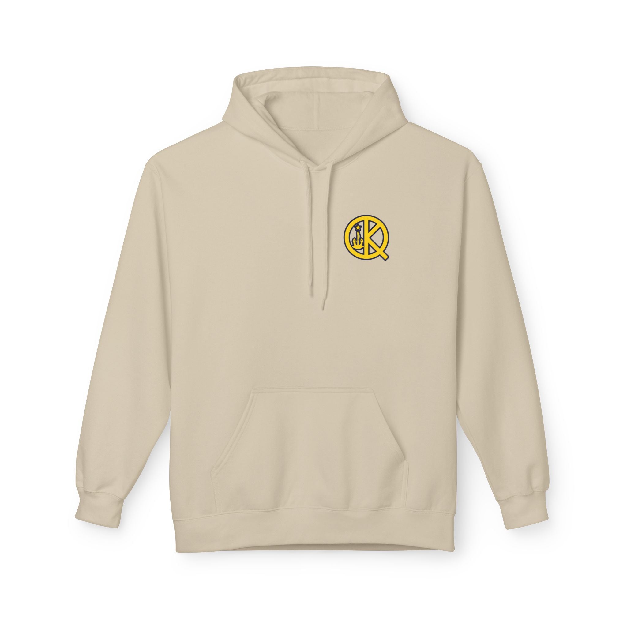 Quincy Kid Nautical Flags Softstyle Hoodie- Yellow Logo