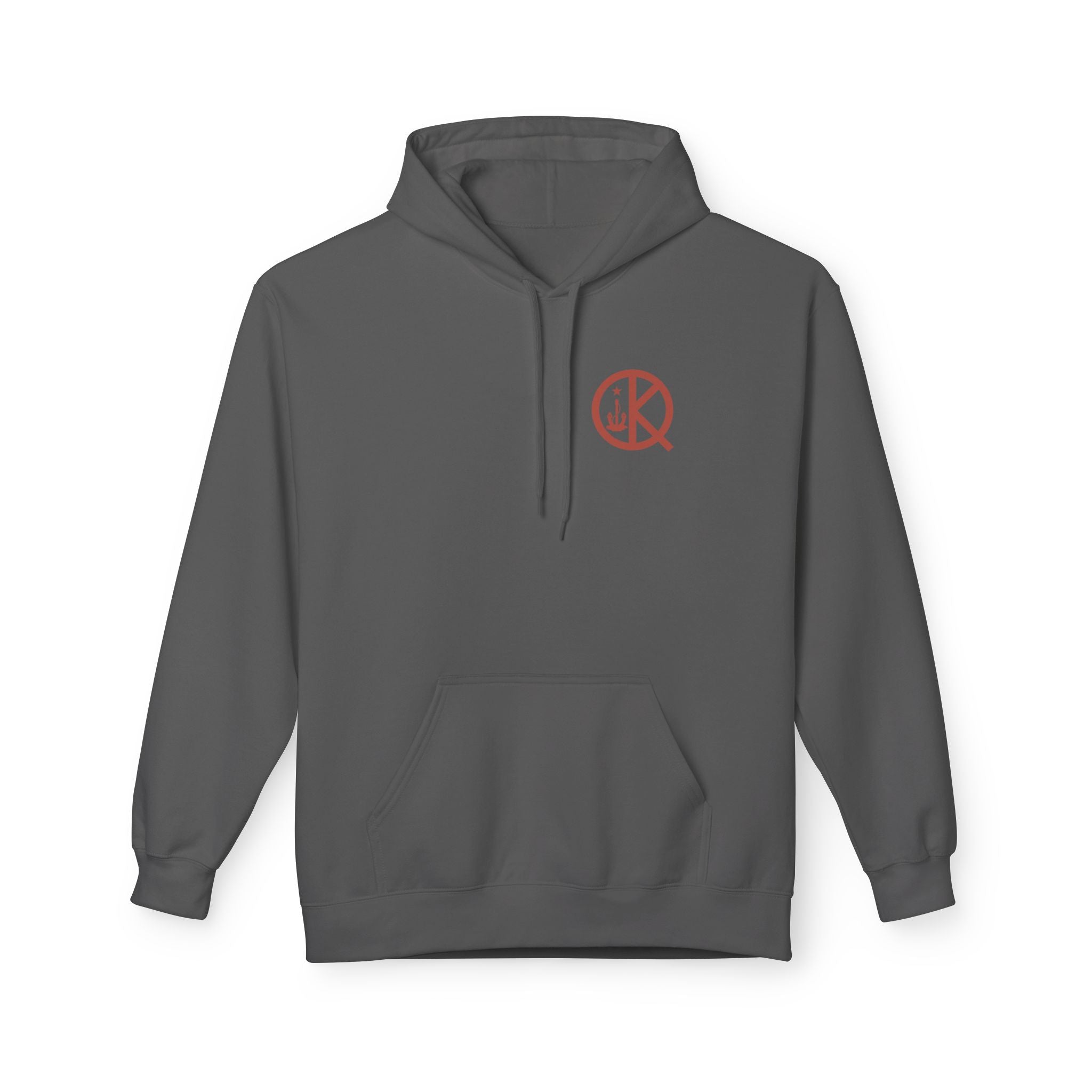 Quincy Distance Sign Softstyle Hoodie- Maroon Logo