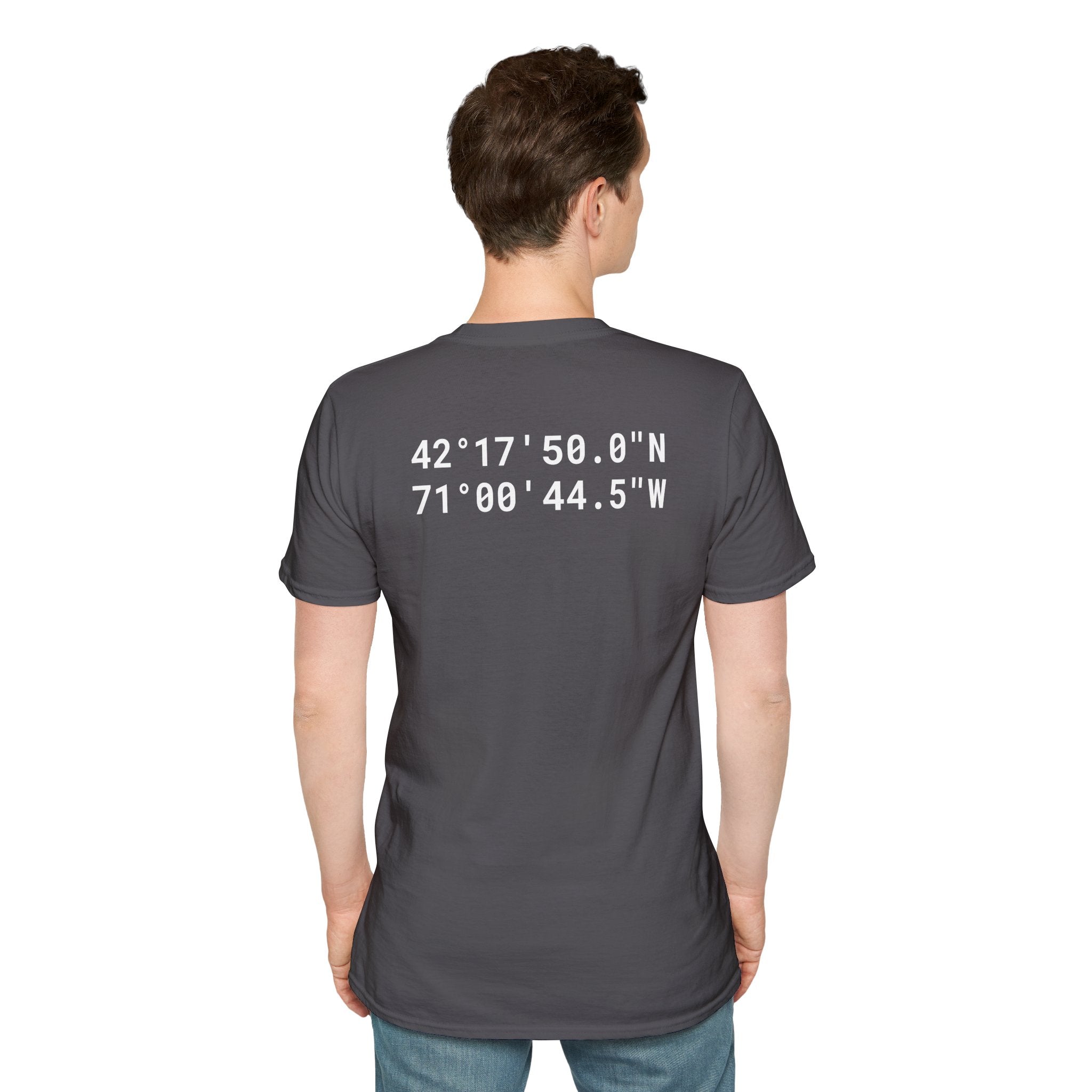 Squantum Latitude and Longitude White Text