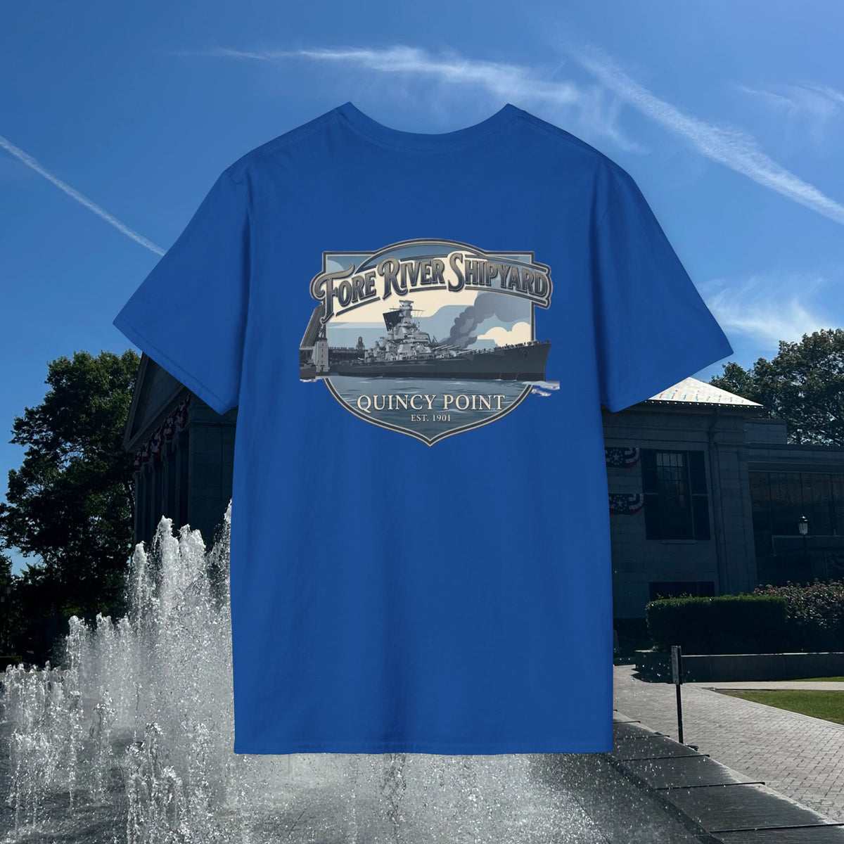 USS Massachusetts Fore River Shipyard T-Shirt