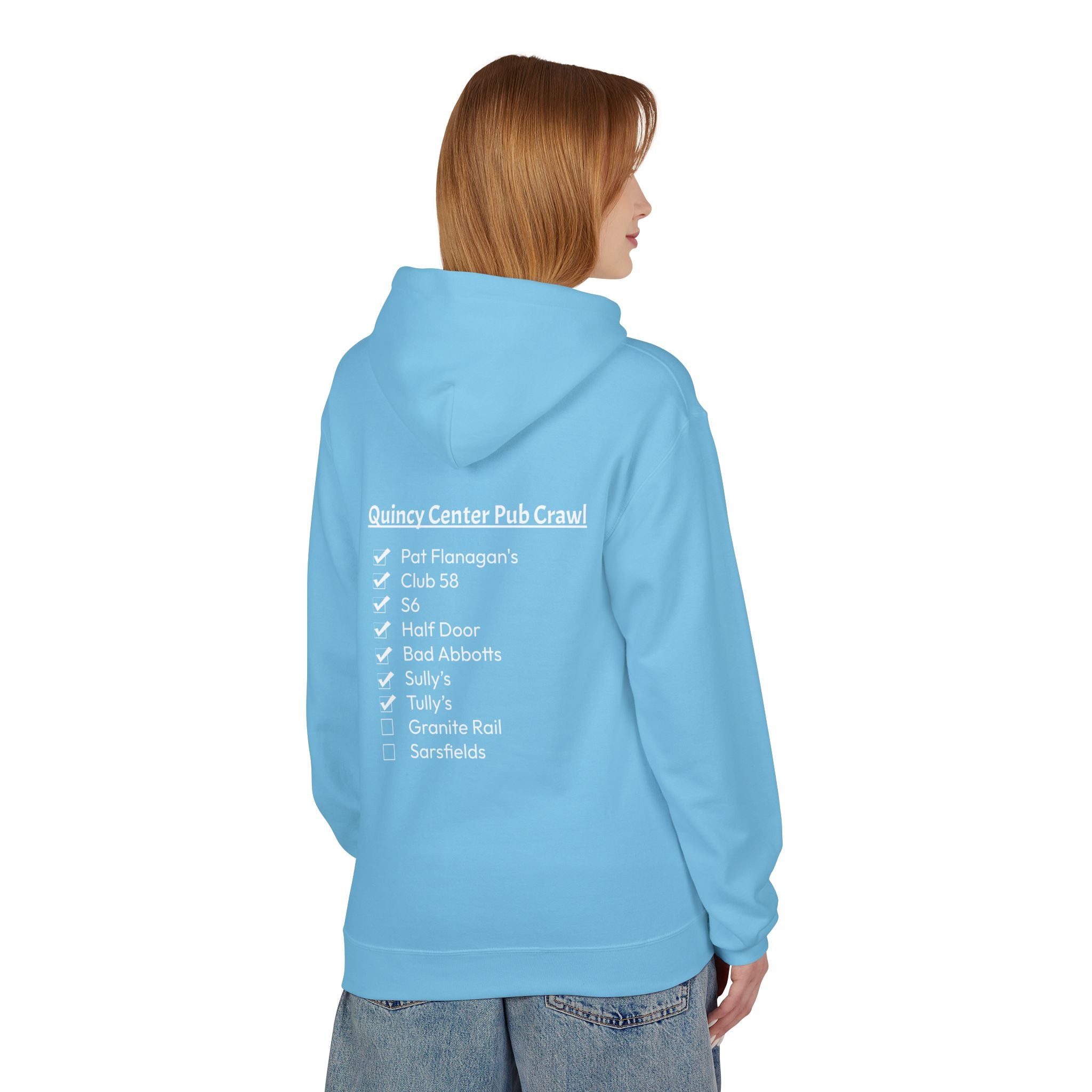 Quincy Center Pub Crawl Throwback Hoodie
