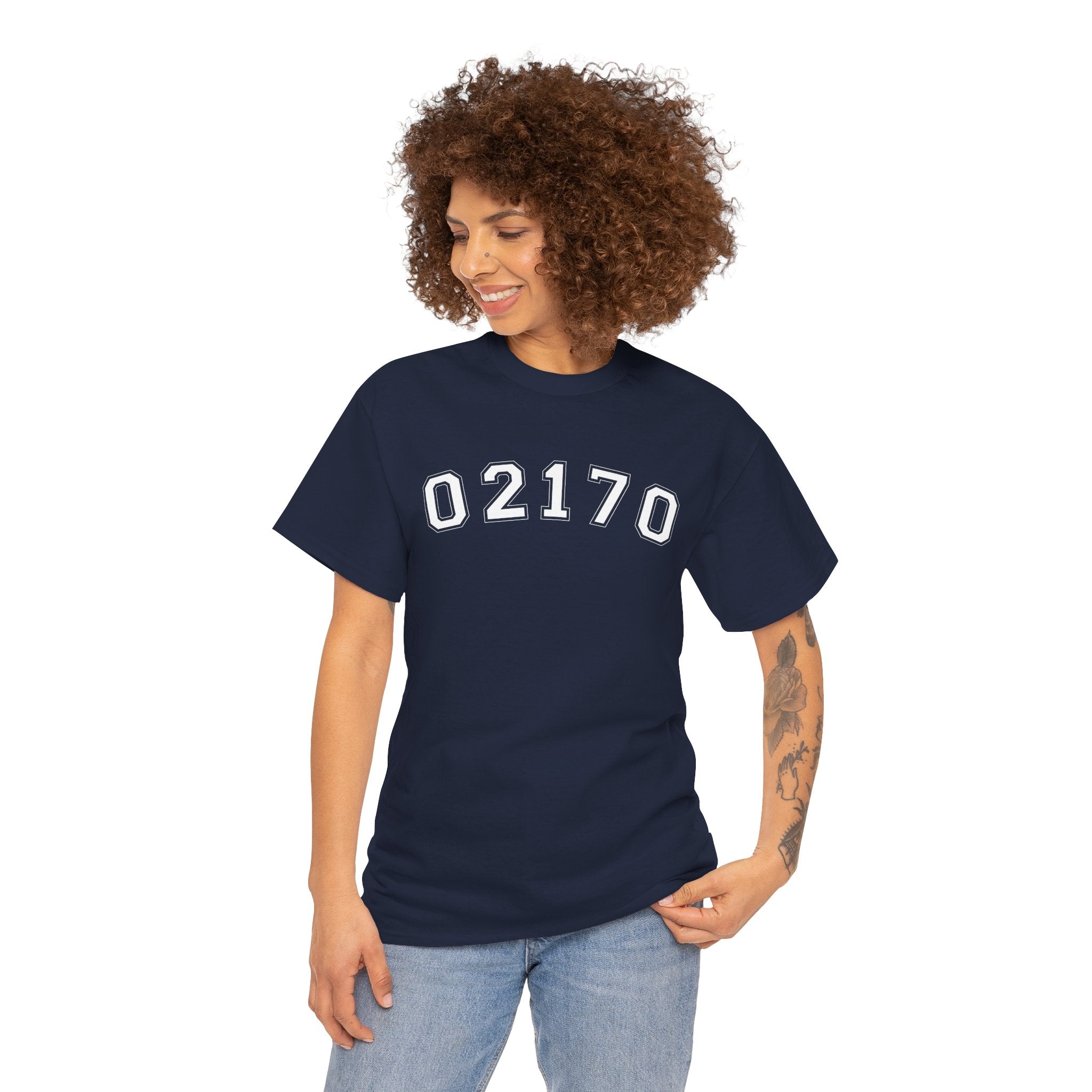 02170- Quincy Zip Code T-shirt White Text