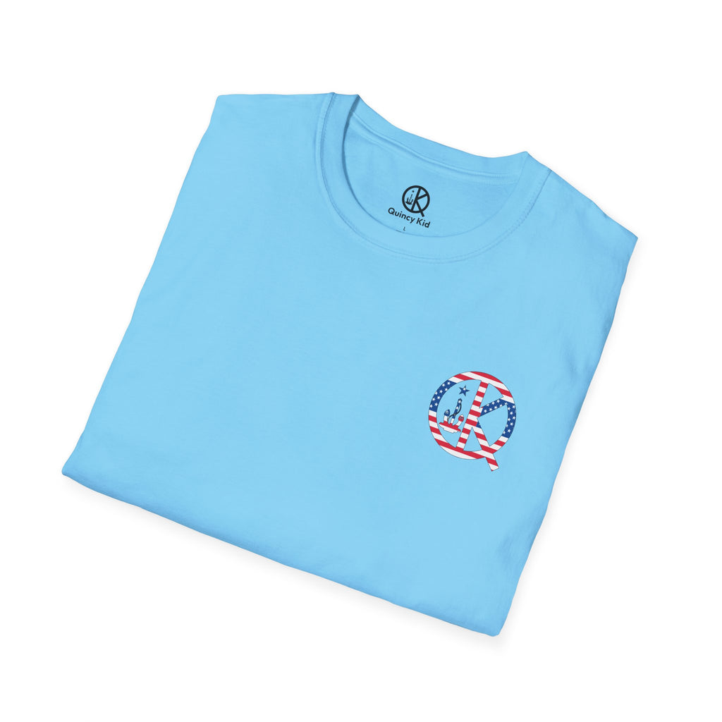 Quincy Kid Flag Logo- Flag Day T-Shirt