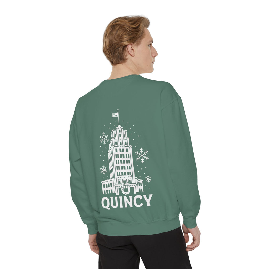 Quincy Center Holiday Sweatshirt- Back