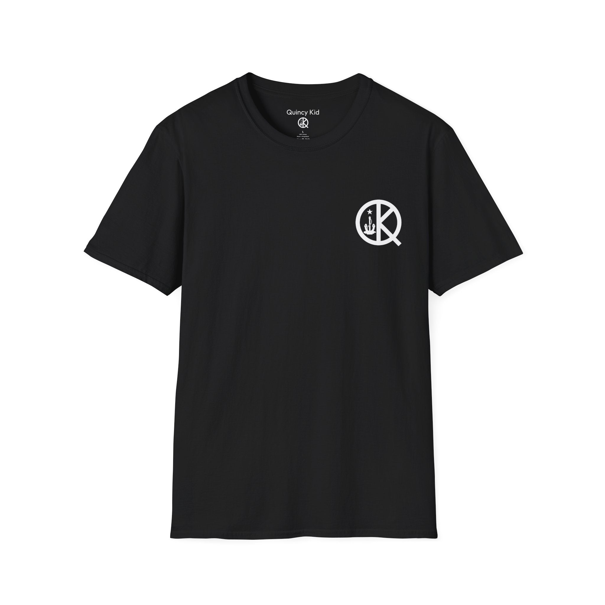 West Quincy Latitude and Longitude White Text