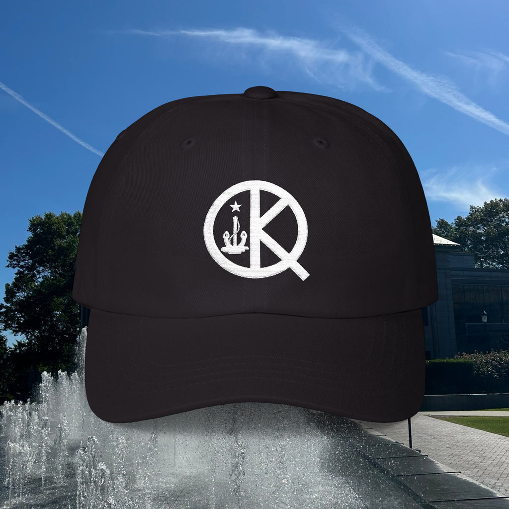 Quincy QK Classic Dad Cap — White Logo Baseball Hat