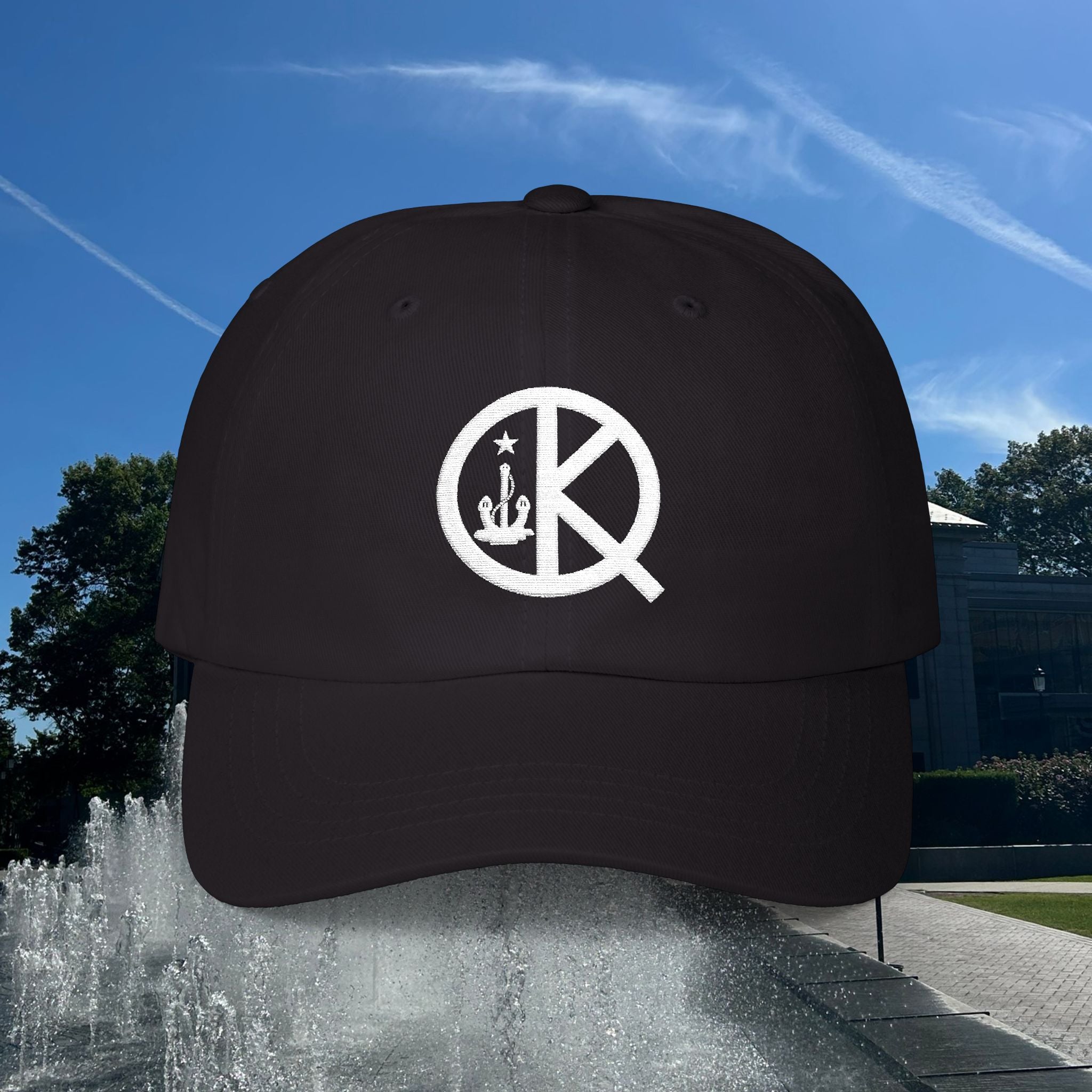 Quincy QK Classic Dad Cap — White Logo Baseball Hat
