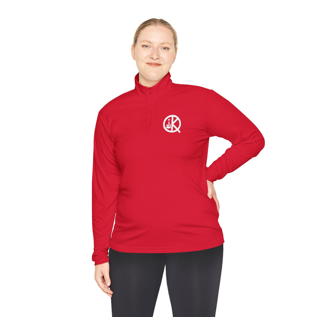Quincy Kid- Quarter Zip White Logo