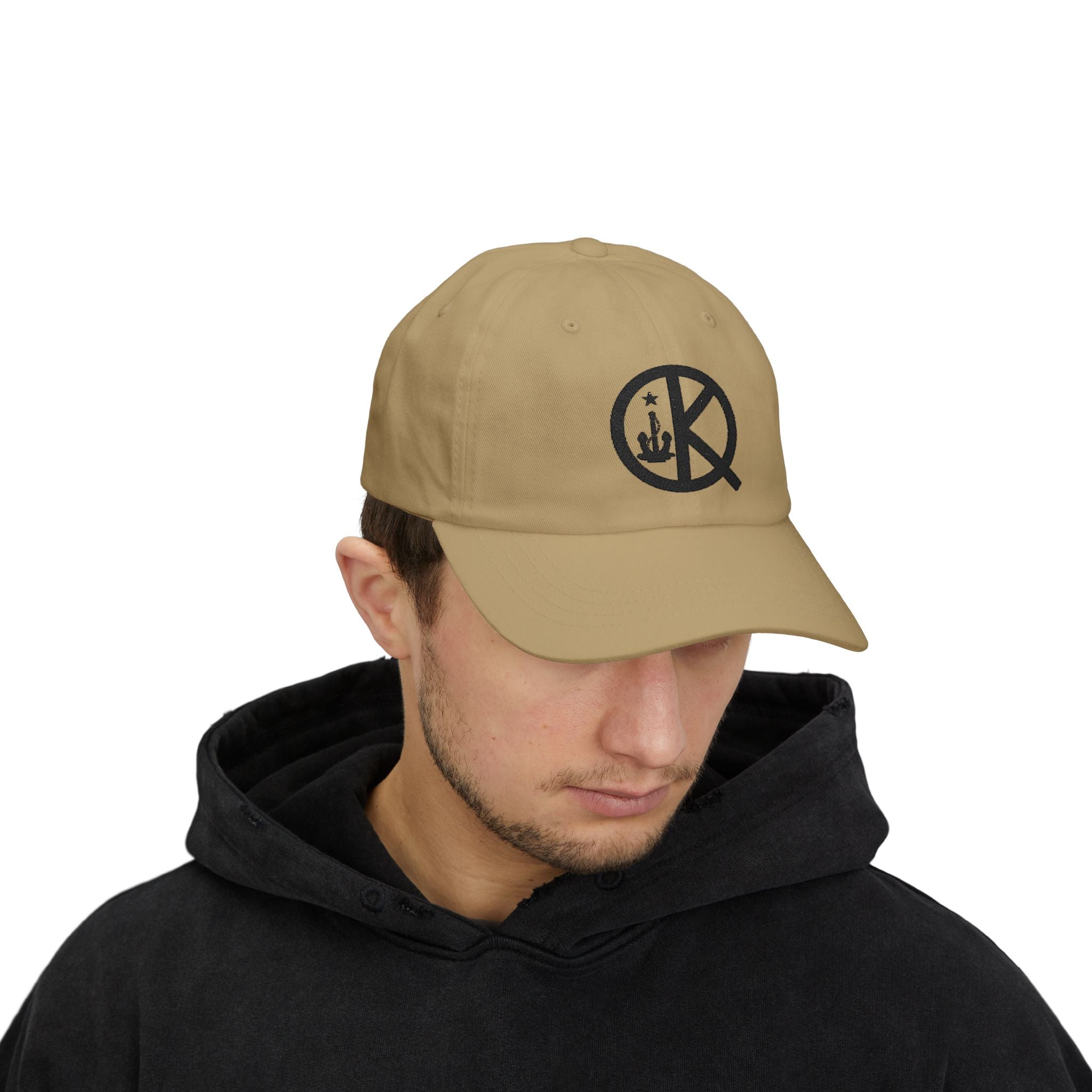 Quincy QK Classic Dad Cap Black Text
