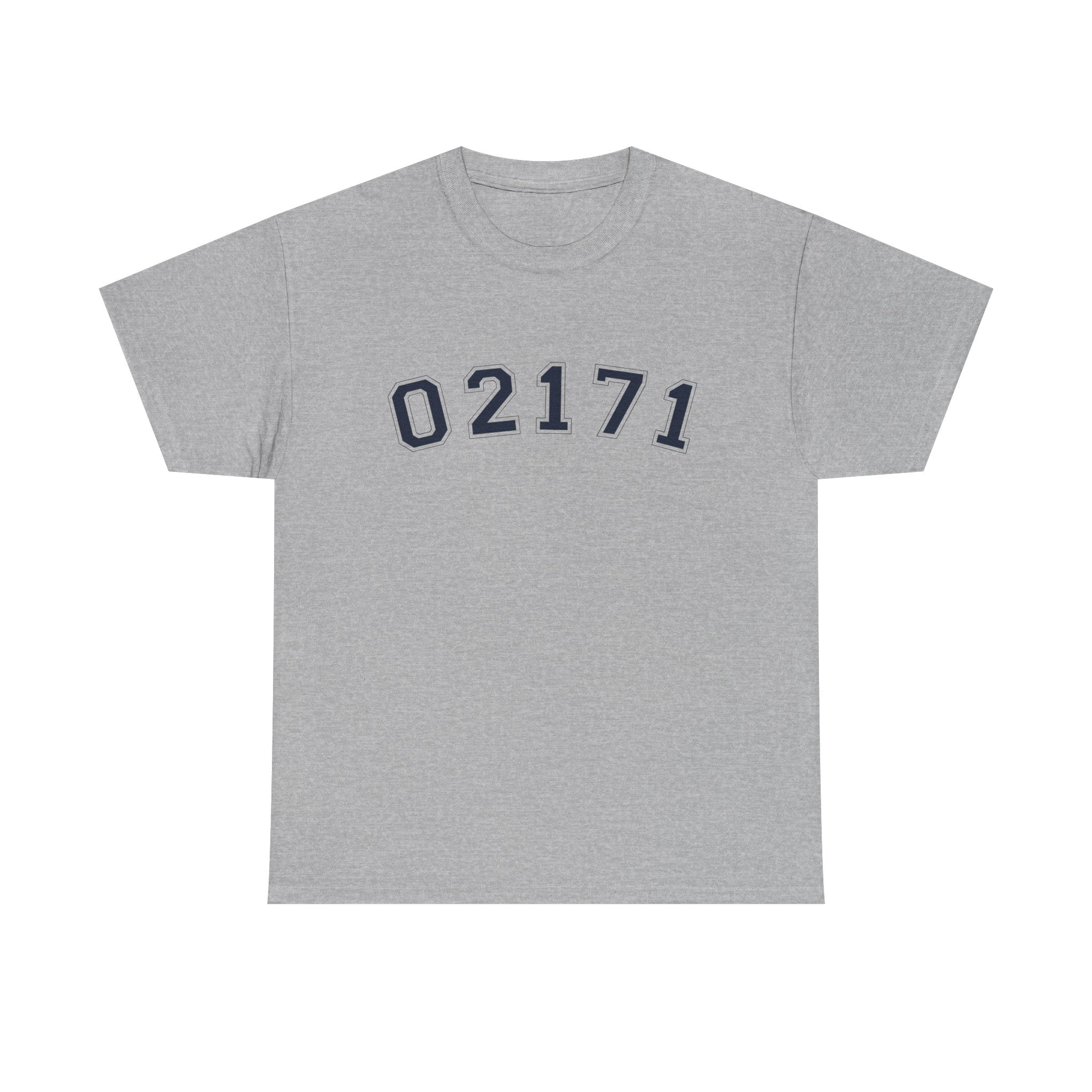 02171- Quincy Zip Code T-shirt Navy Text