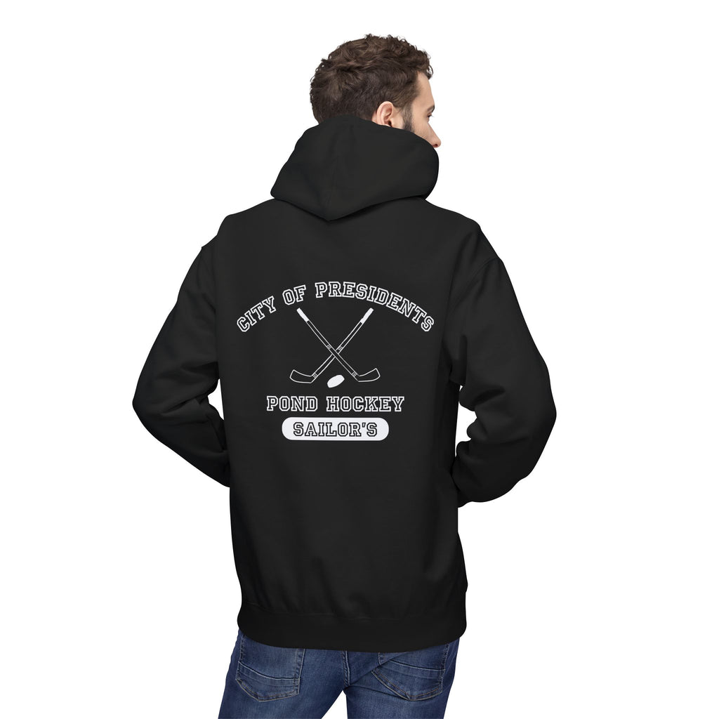 Sailor's Pond Hockey Softstyle Hoodie White Text