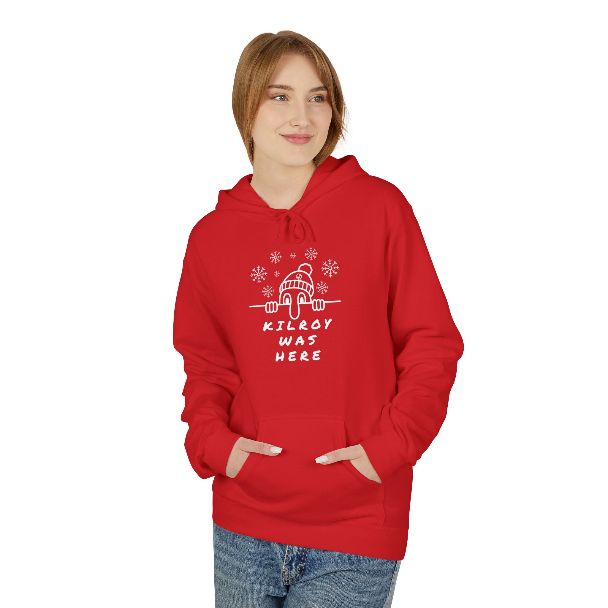 Kilroy Was Here Winter White Front Softstyle Hoodie