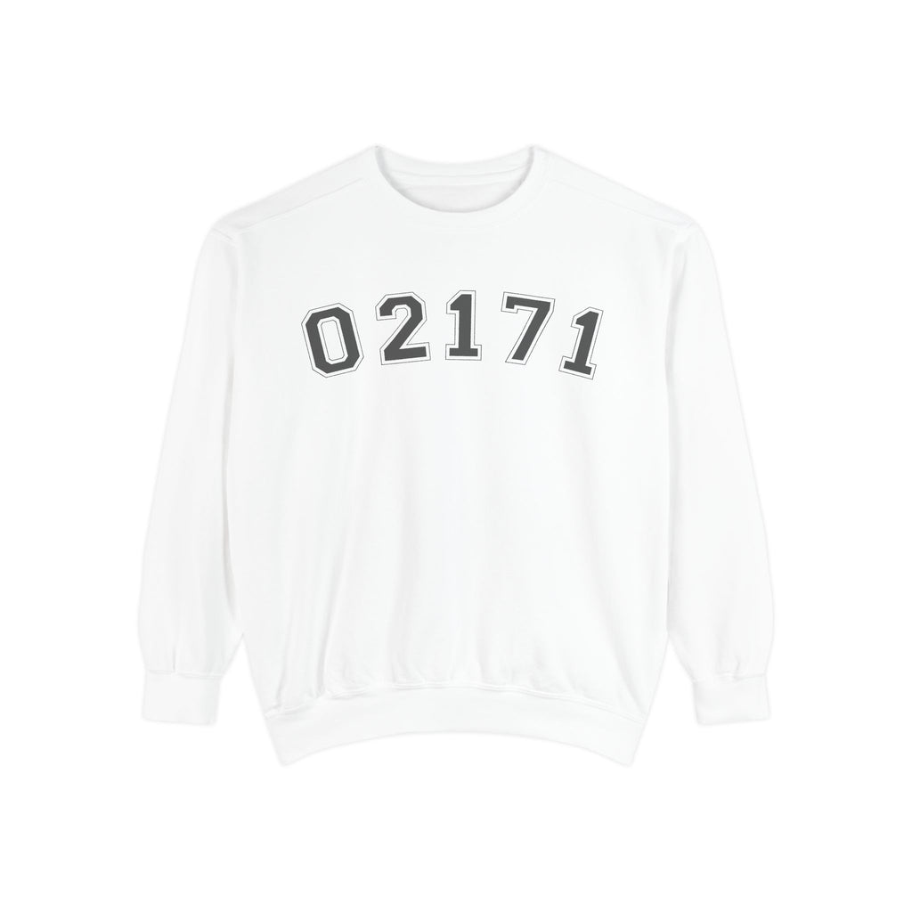 02171- Quincy Zip Code Sweatshirt Grey Text