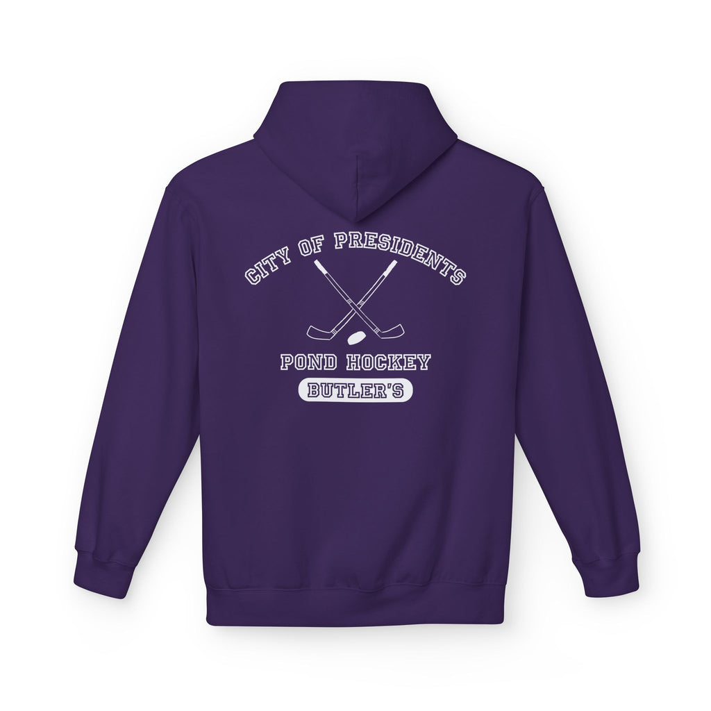 Butler's Pond Hockey Softstyle Hoodie White Text